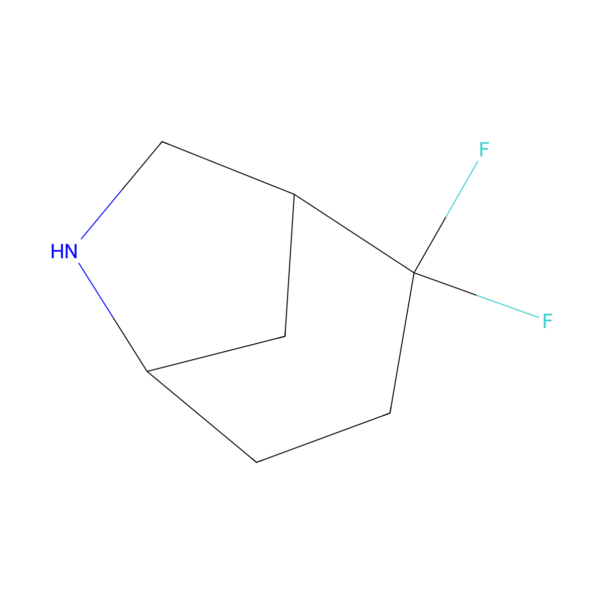 2,2-Difluoro-6-azabicyclo[3.2.1]octane molecular structure, CAS 2138054-81-4