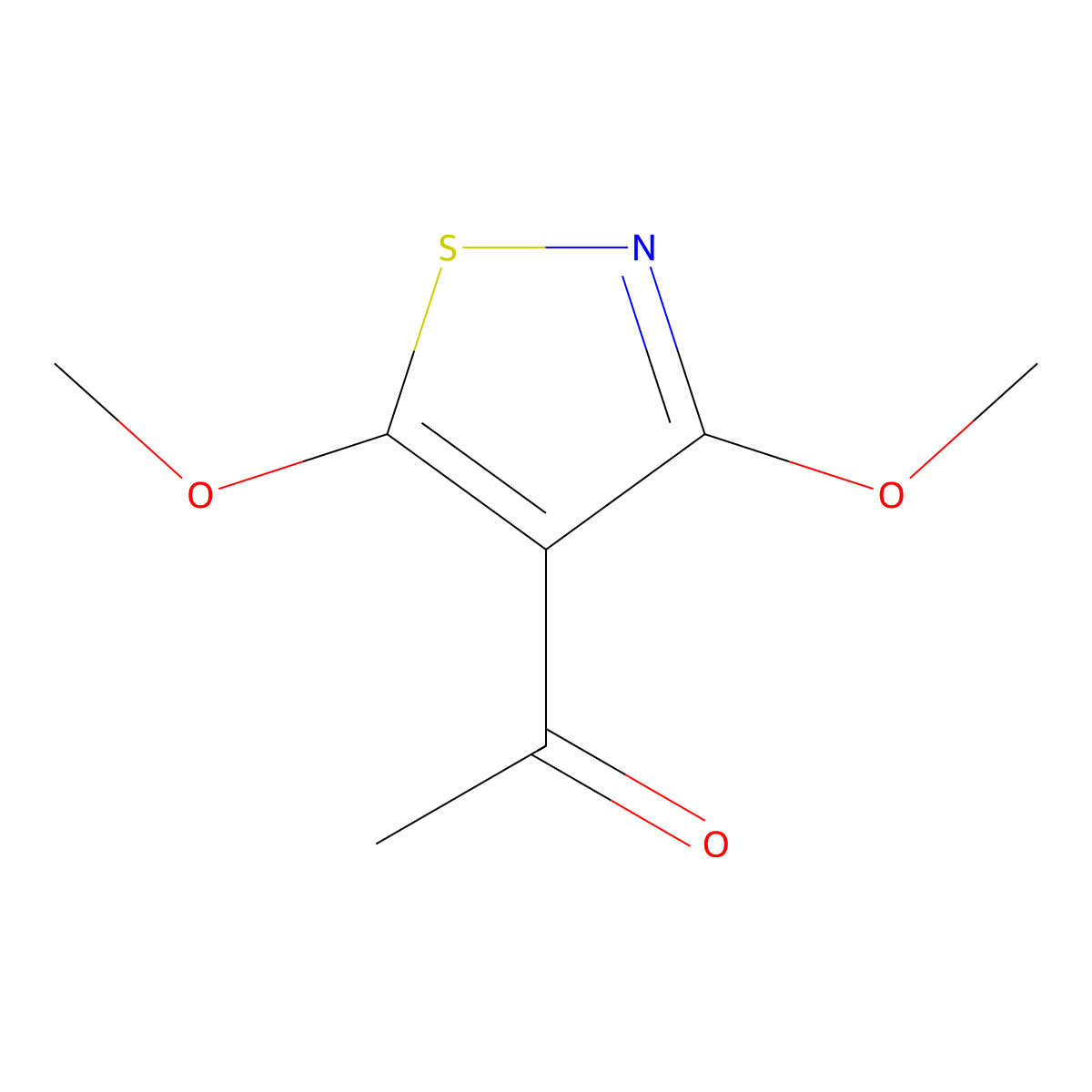 1-(Dimethoxy-1,2-thiazol-4-yl)ethan-1-one molecular structure, CAS 2138058-26-9