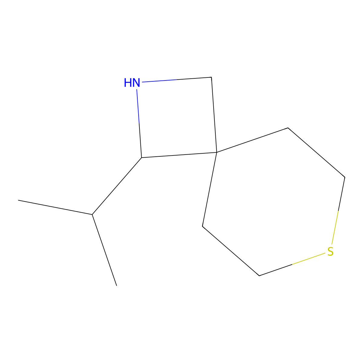 1-(Propan-2-yl)-7-thia-2-azaspiro[3.5]nonane molecular structure, CAS 2138059-47-7