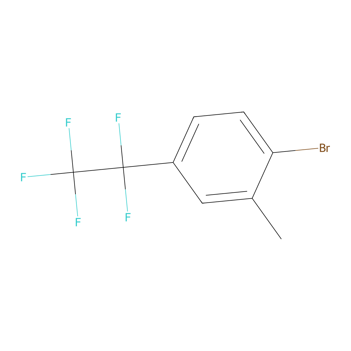 1-Bromo-2-methyl-4-(pentafluoroethyl)benzene molecular structure, CAS 2138060-38-3