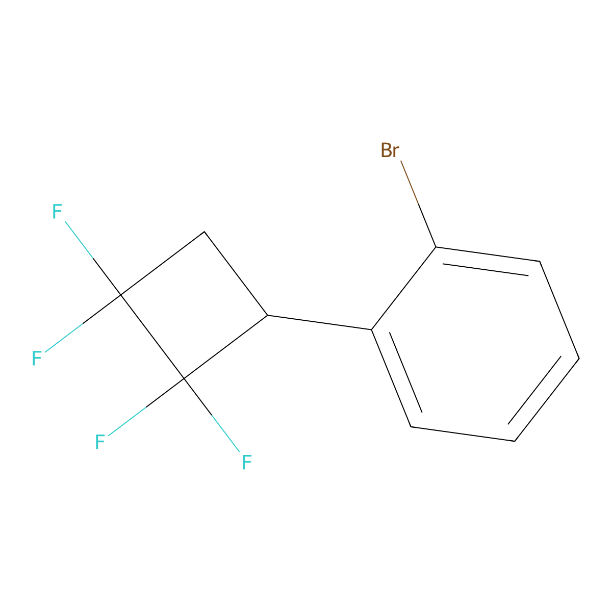 1-Bromo-2-(2,2,3,3-tetrafluorocyclobutyl)benzene molecular structure, CAS 2138062-05-0
