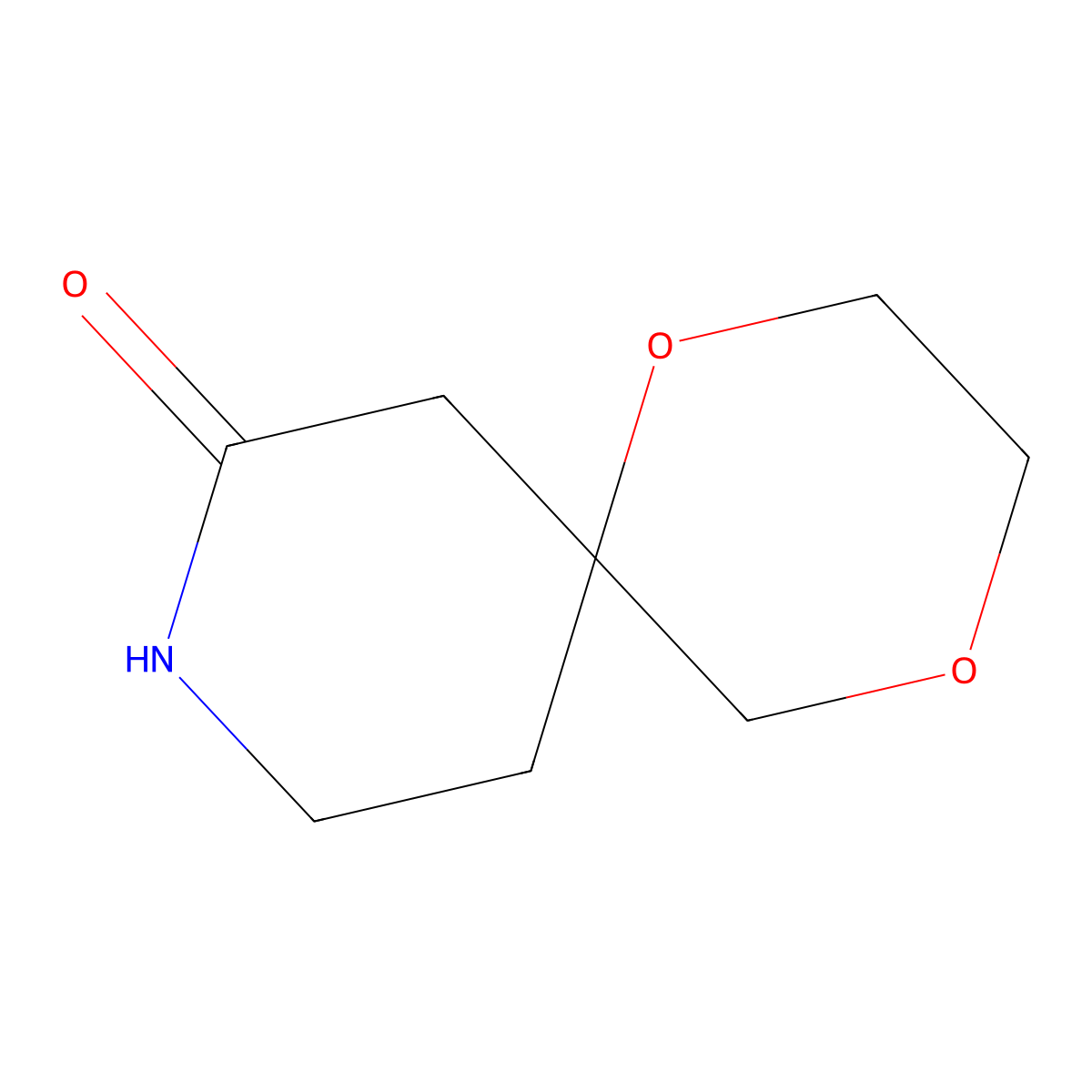 1,4-Dioxa-9-azaspiro[5.5]undecan-8-one molecular structure, CAS 2138062-39-0