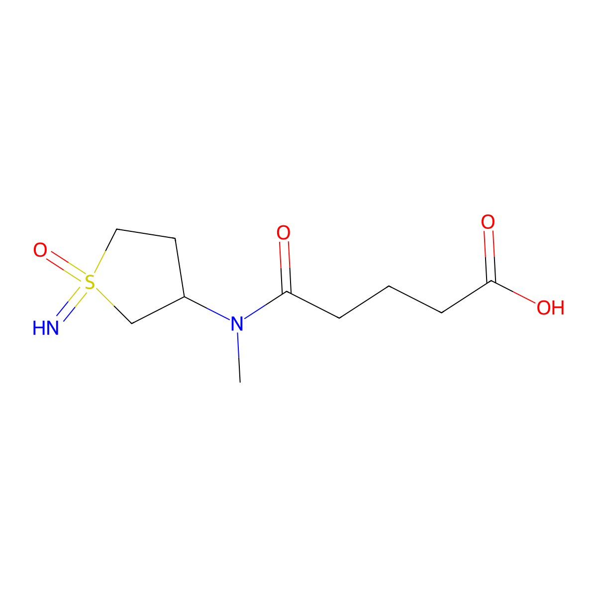 4-[(1-Imino-1-oxo-1lambda6-thiolan-3-yl)(methyl)carbamoyl]butanoic acid molecular structure, CAS 2138062-44-7