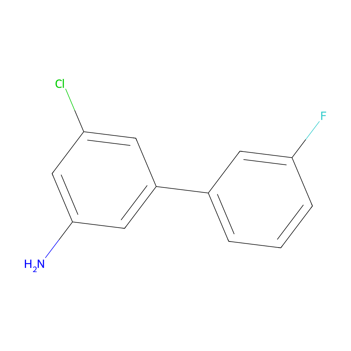3-Chloro-5-(3-fluorophenyl)aniline molecular structure, CAS 2138064-41-0