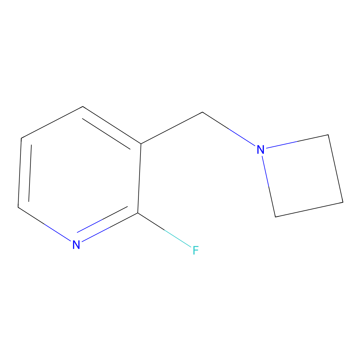 3-[(Azetidin-1-yl)methyl]-2-fluoropyridine molecular structure, CAS 2138064-94-3