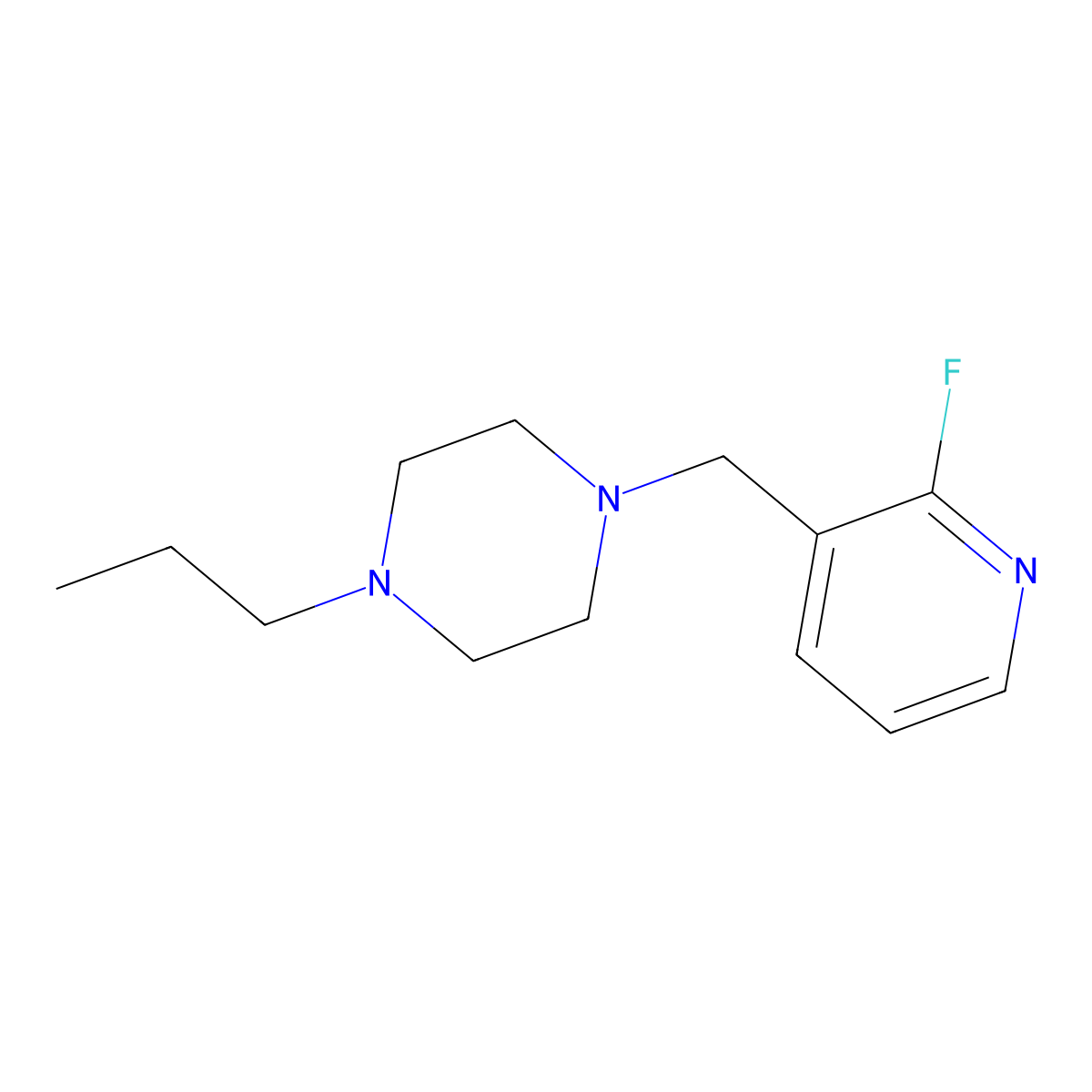 1-[(2-Fluoropyridin-3-yl)methyl]-4-propylpiperazine molecular structure, CAS 2138065-38-8