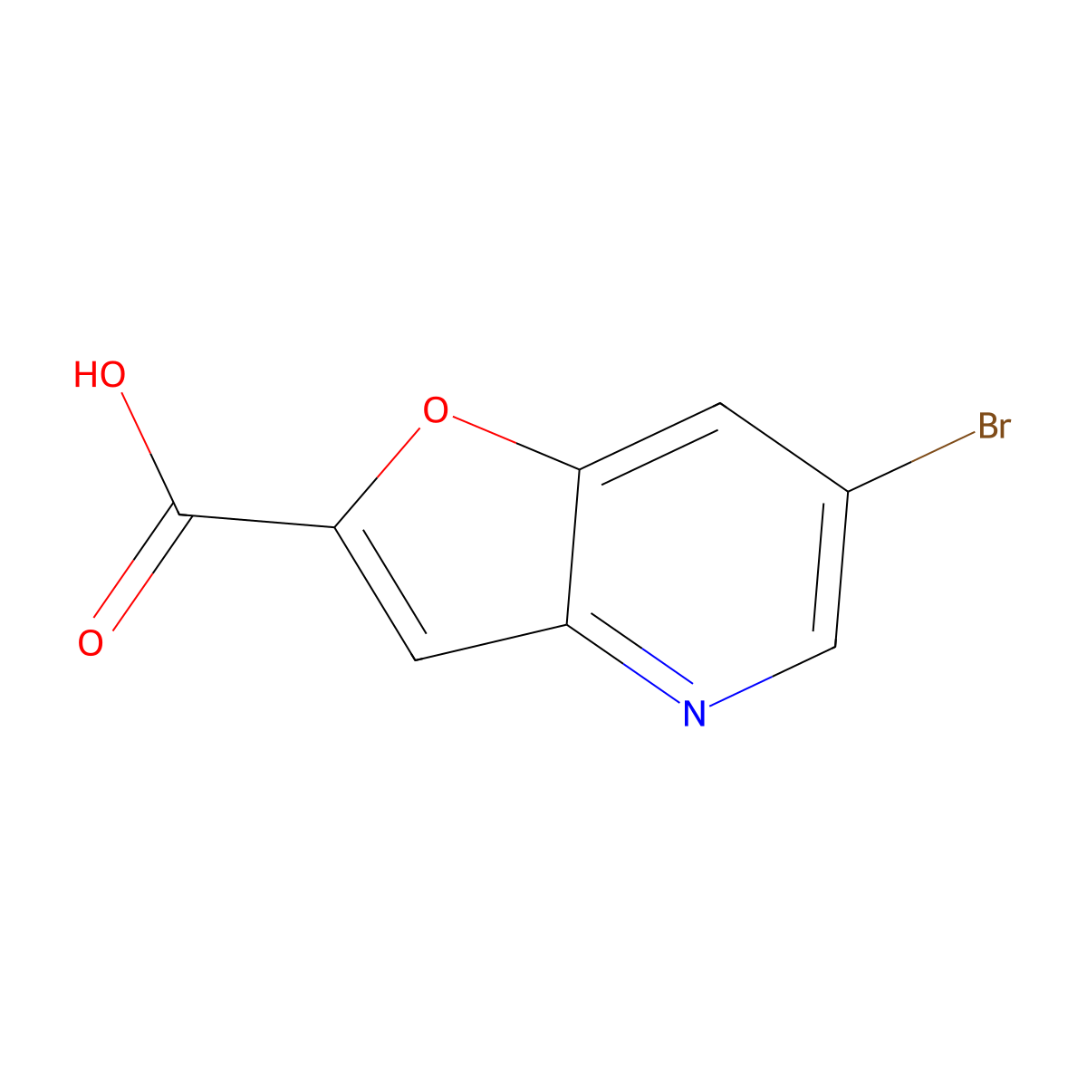 6-Bromofuro[3,2-b]pyridine-2-carboxylic acid molecular structure, CAS 2138066-09-6