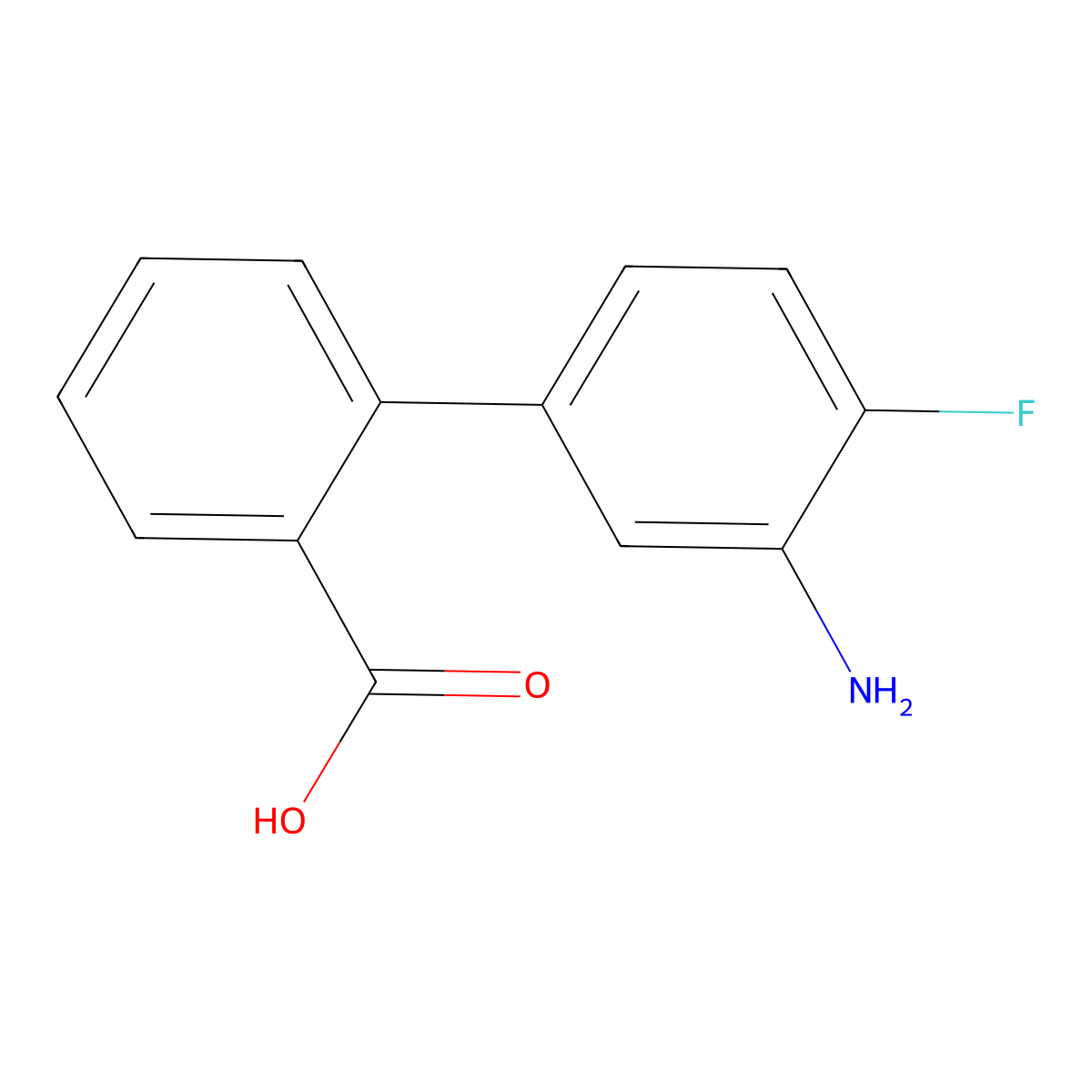 2-(3-Amino-4-fluorophenyl)benzoic acid molecular structure, CAS 2138069-52-8