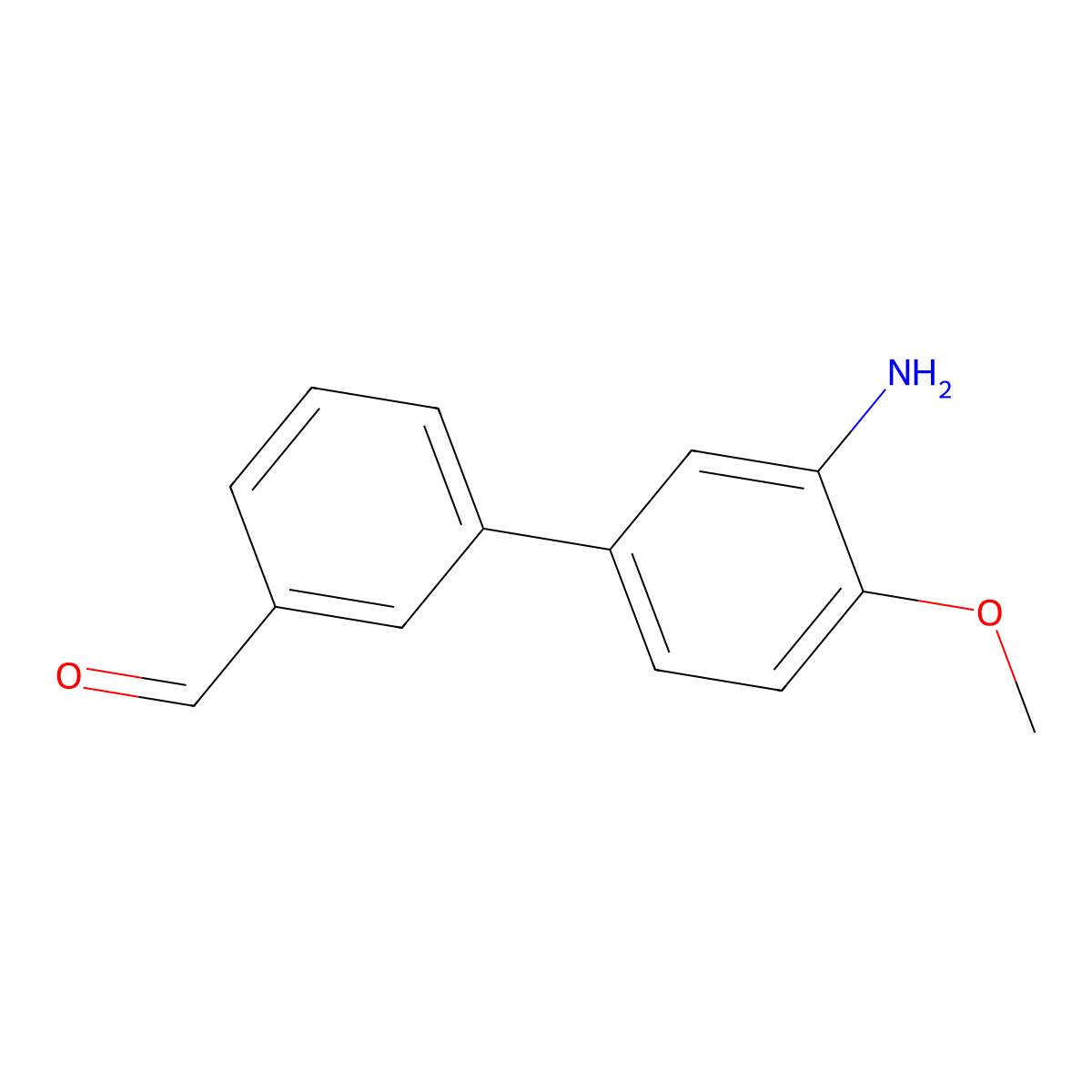 3-(3-Amino-4-methoxyphenyl)benzaldehyde molecular structure, CAS 2138071-11-9