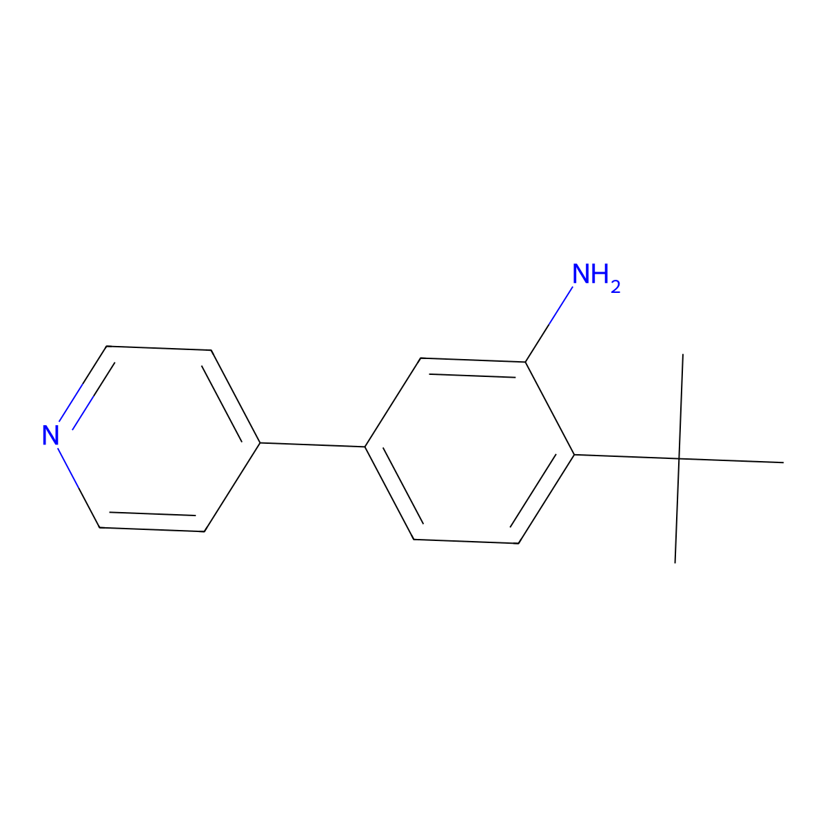 2-Tert-butyl-5-(pyridin-4-yl)aniline molecular structure, CAS 2138072-37-2