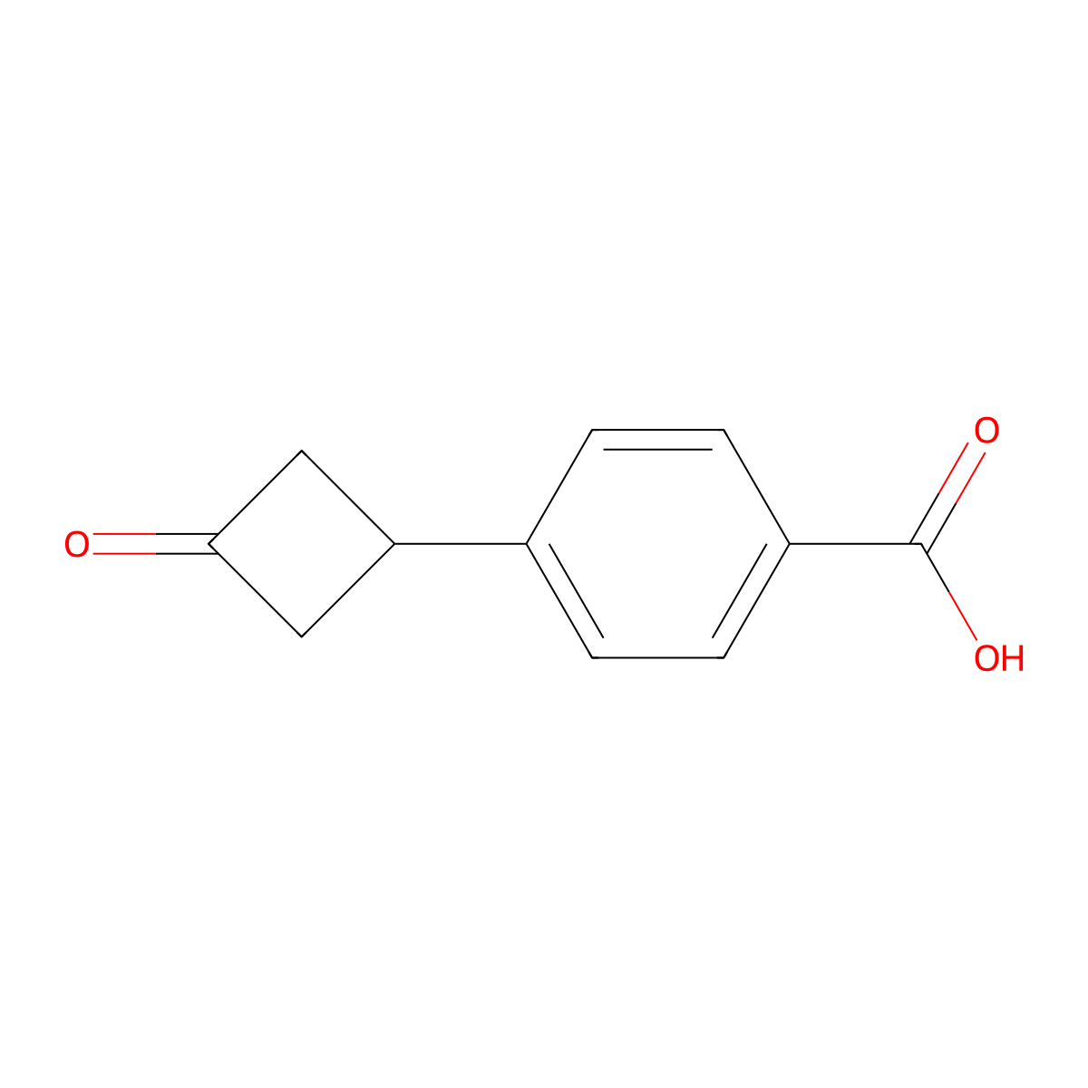 4-(3-Oxocyclobutyl)benzoic acid molecular structure, CAS 2138072-56-5
