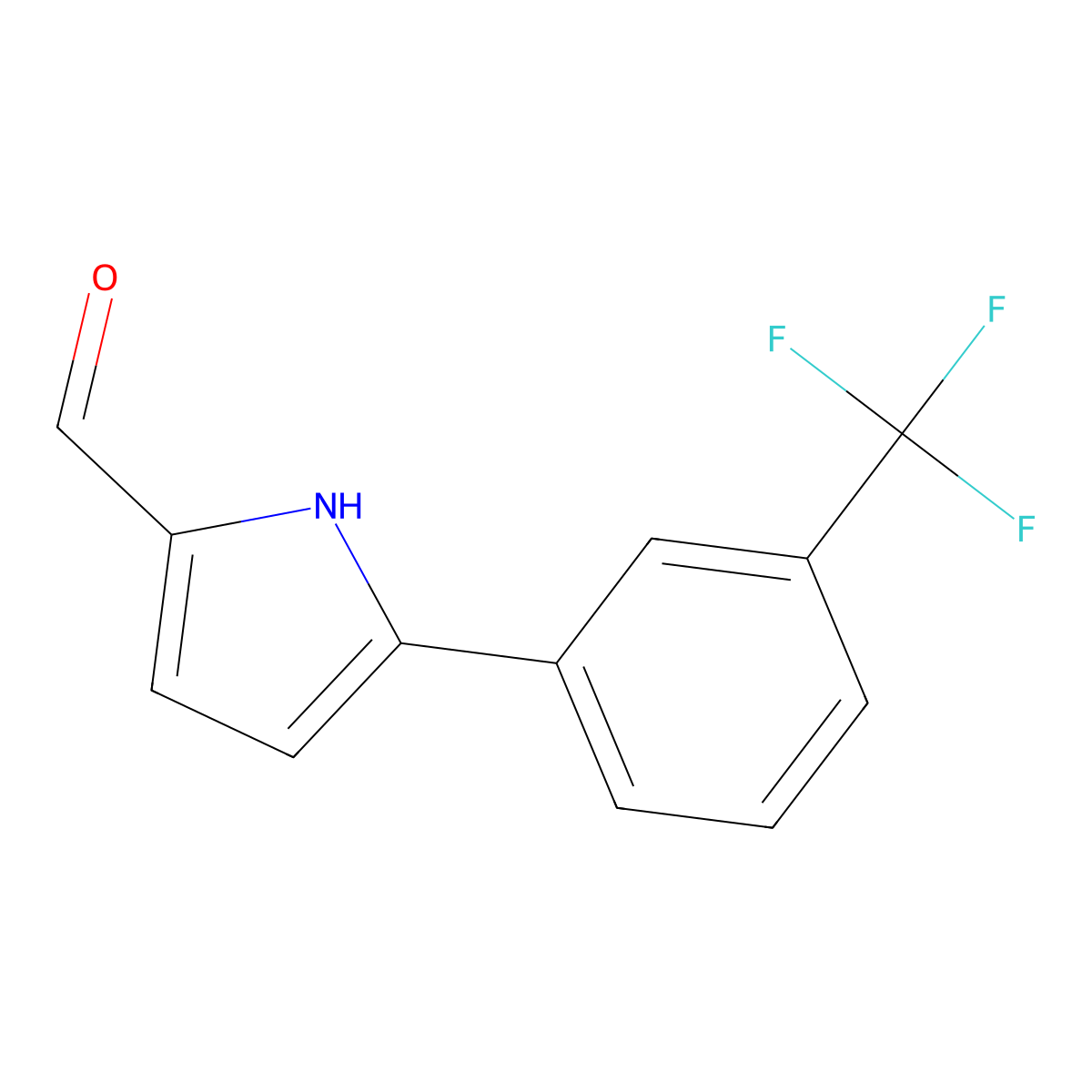 5-[3-(trifluoromethyl)phenyl]-1H-pyrrole-2-carbaldehyde molecular structure, CAS 2138072-85-0