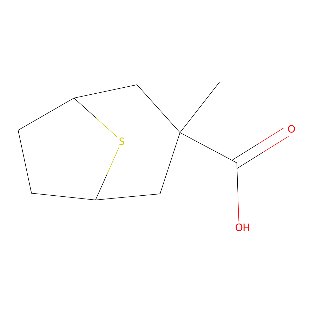 3-Methyl-8-thiabicyclo(3.2.1)octane-3-carboxylic acid molecular structure, CAS 2138074-61-8