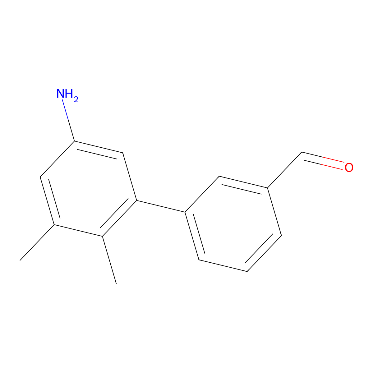 5'-Amino-2',3'-dimethyl-[1,1'-biphenyl]-3-carbaldehyde molecular structure, CAS 2138075-18-8