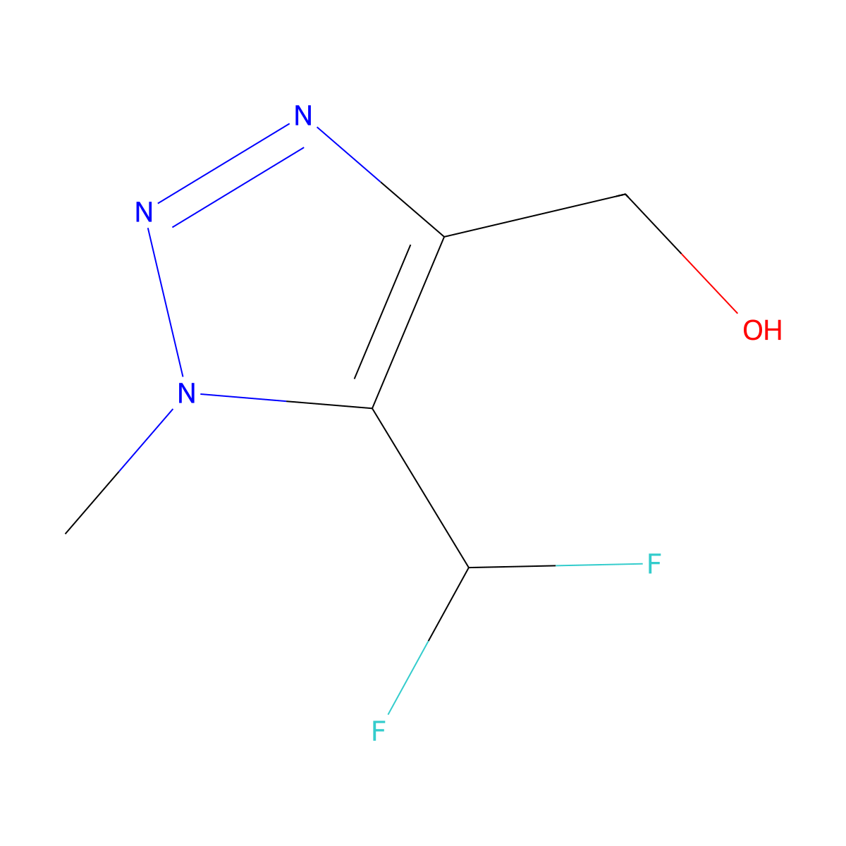 (5-(difluoromethyl)-1-methyl-1H-1,2,3-triazol-4-yl)methanol molecular structure, CAS 2138075-65-5