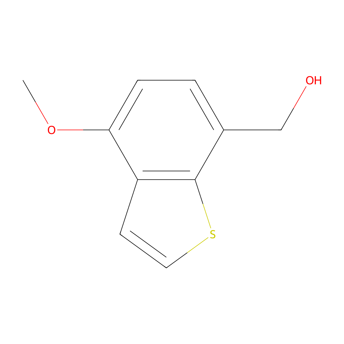 (4-Methoxy-1-benzothiophen-7-yl)methanol molecular structure, CAS 2138076-13-6