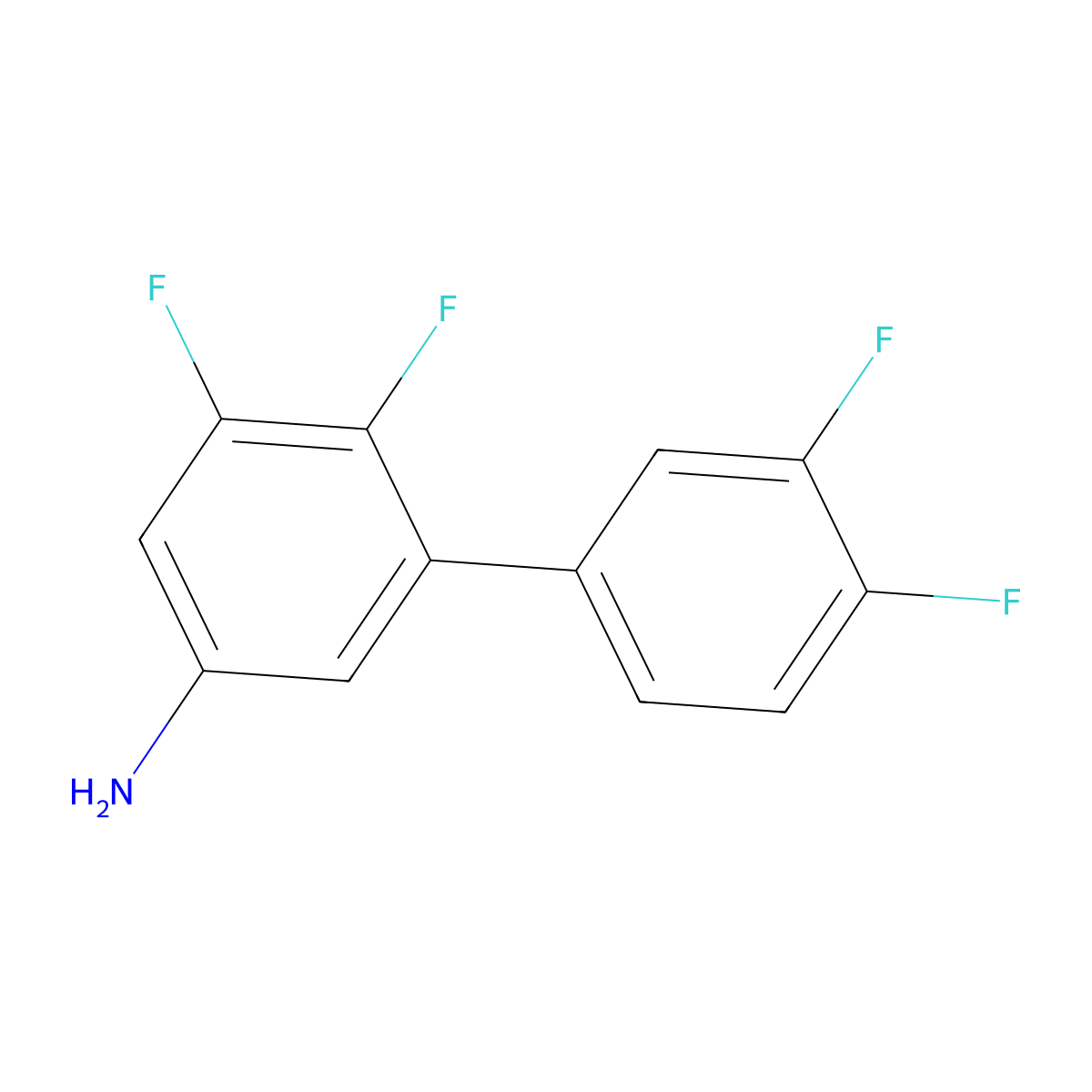 3-(3,4-Difluorophenyl)-4,5-difluoroaniline molecular structure, CAS 2138076-64-7