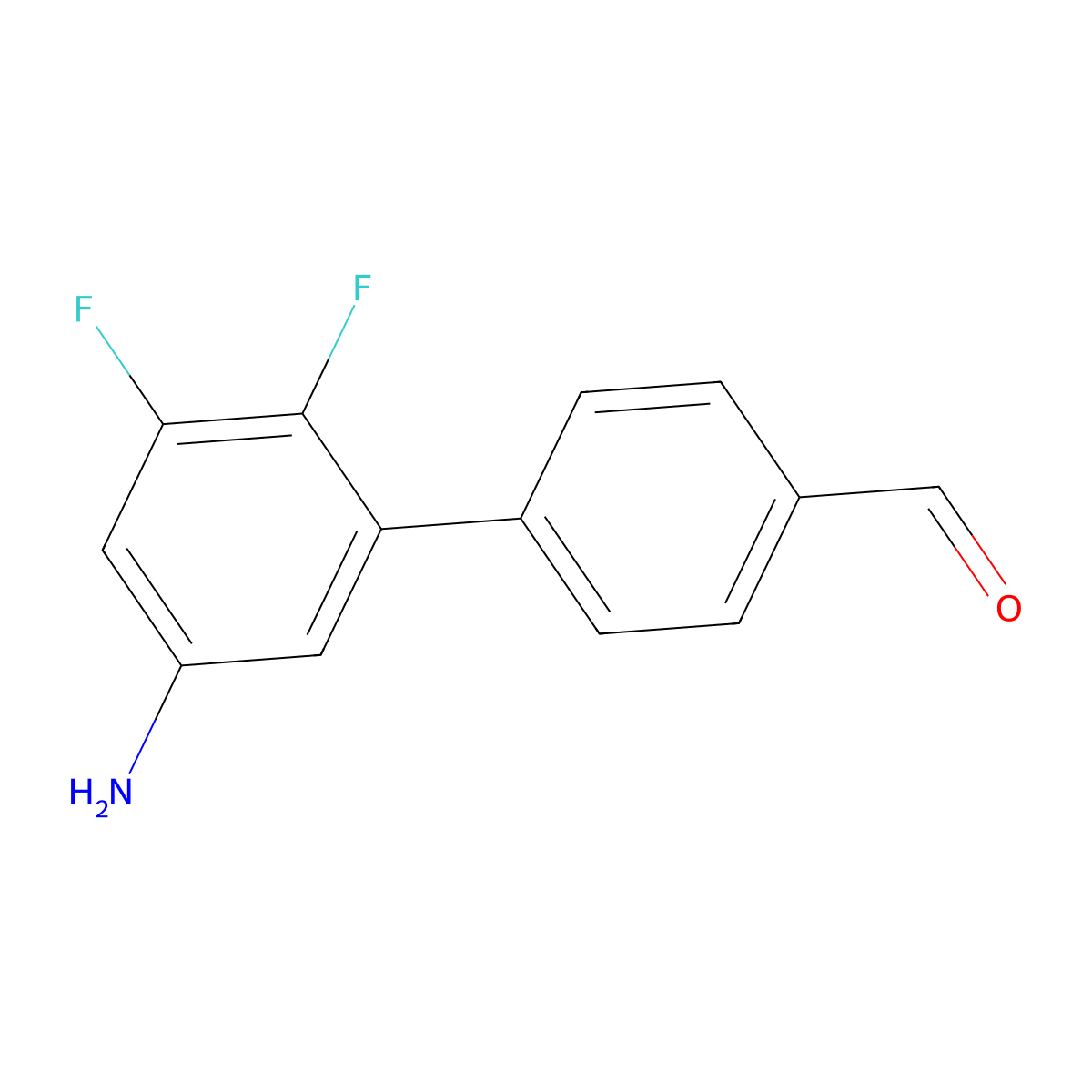 4-(5-Amino-2,3-difluorophenyl)benzaldehyde molecular structure, CAS 2138076-68-1
