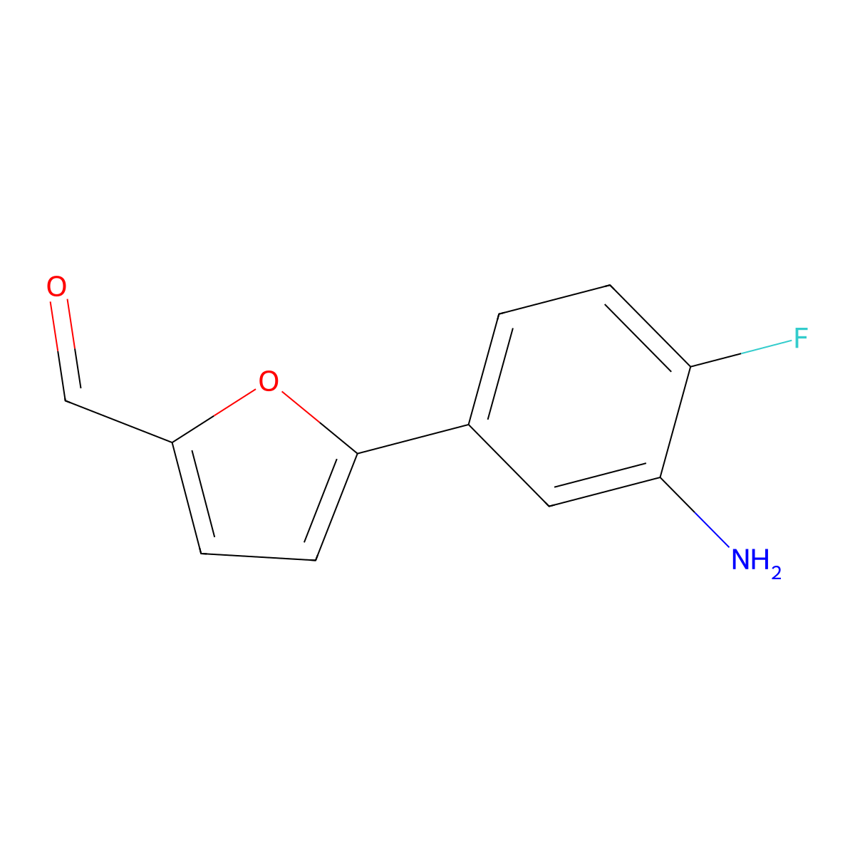 5-(3-Amino-4-fluorophenyl)furan-2-carbaldehyde molecular structure, CAS 2138076-97-6