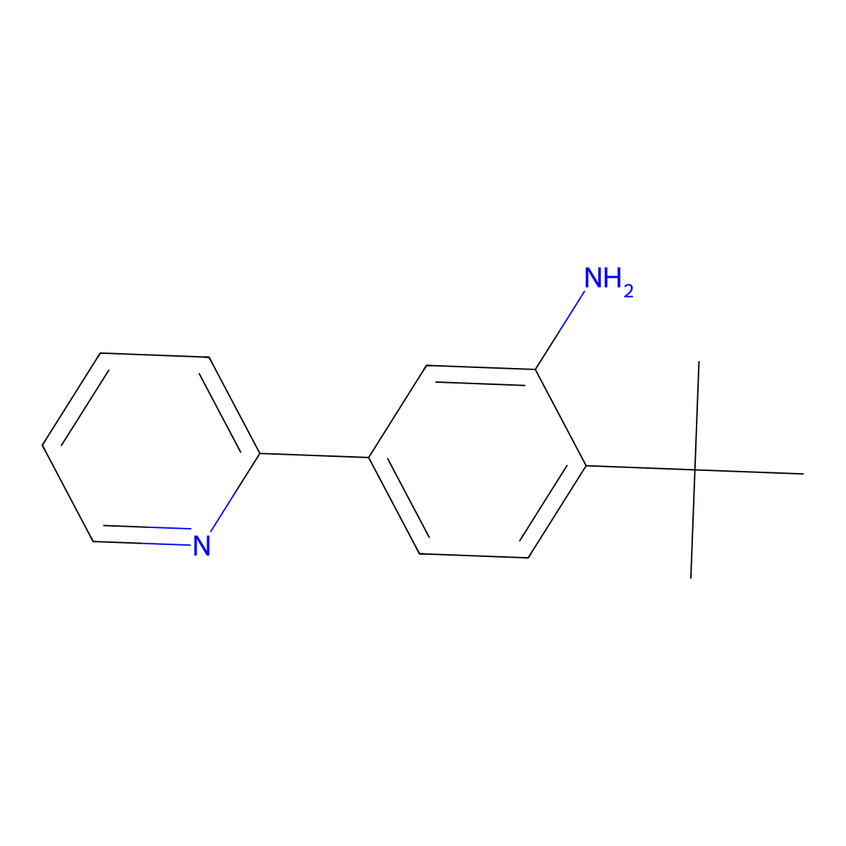 2-Tert-butyl-5-(pyridin-2-yl)aniline molecular structure, CAS 2138077-12-8