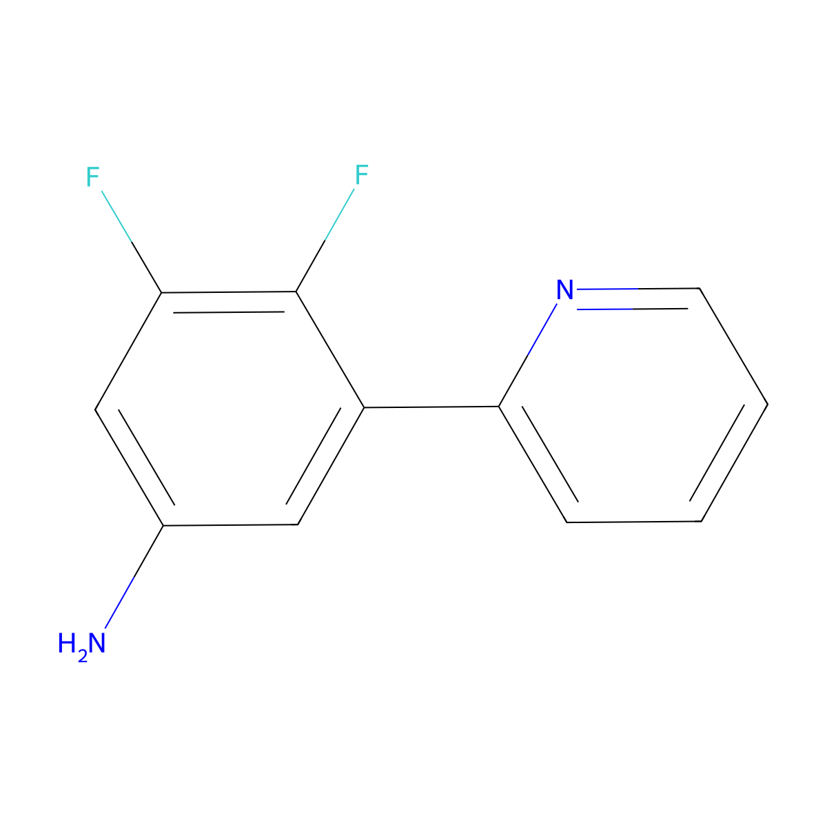 3,4-Difluoro-5-(pyridin-2-yl)aniline molecular structure, CAS 2138077-25-3