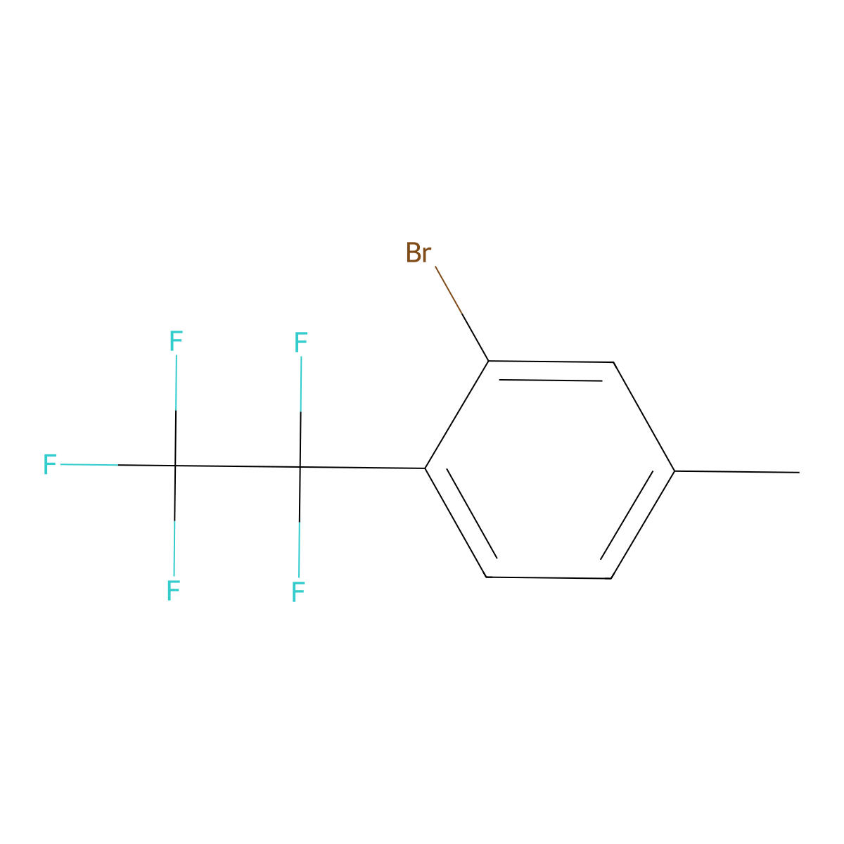 2-Bromo-4-methyl-1-(pentafluoroethyl)benzene molecular structure, CAS 2138078-04-1