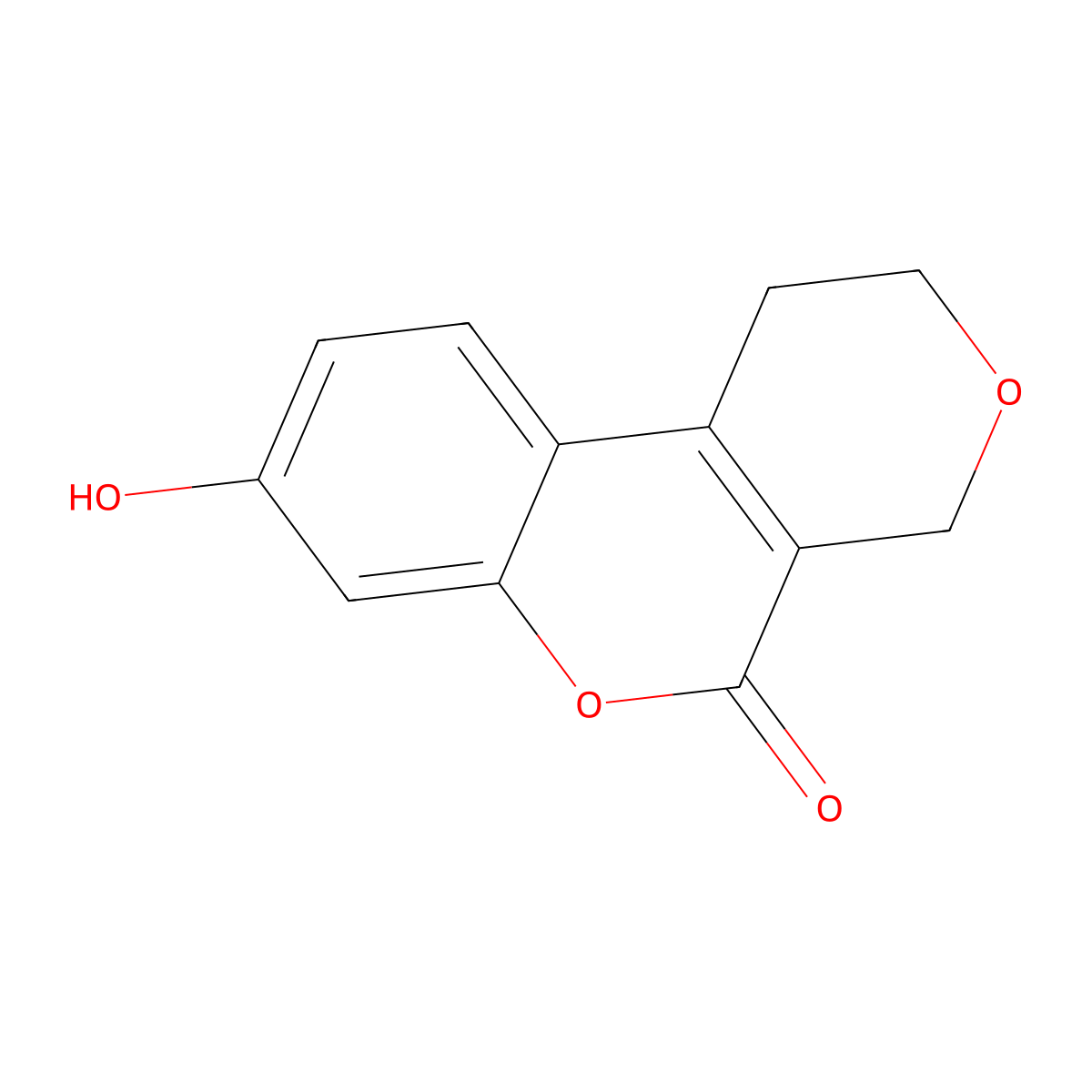 8-hydroxy-1H,2H,4H,5H-pyrano[3,4-c]chromen-5-one molecular structure, CAS 2138078-17-6
