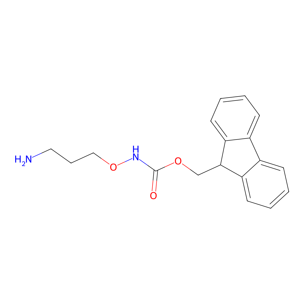 (9H-fluoren-9-yl)methyl N-(3-aminopropoxy)carbamate molecular structure, CAS 2138078-99-4
