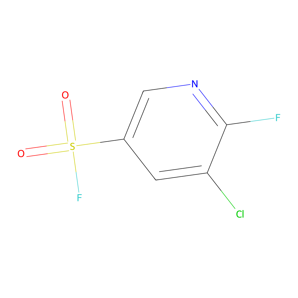 5-Chloro-6-fluoropyridine-3-sulfonyl fluoride molecular structure, CAS 2138080-89-2