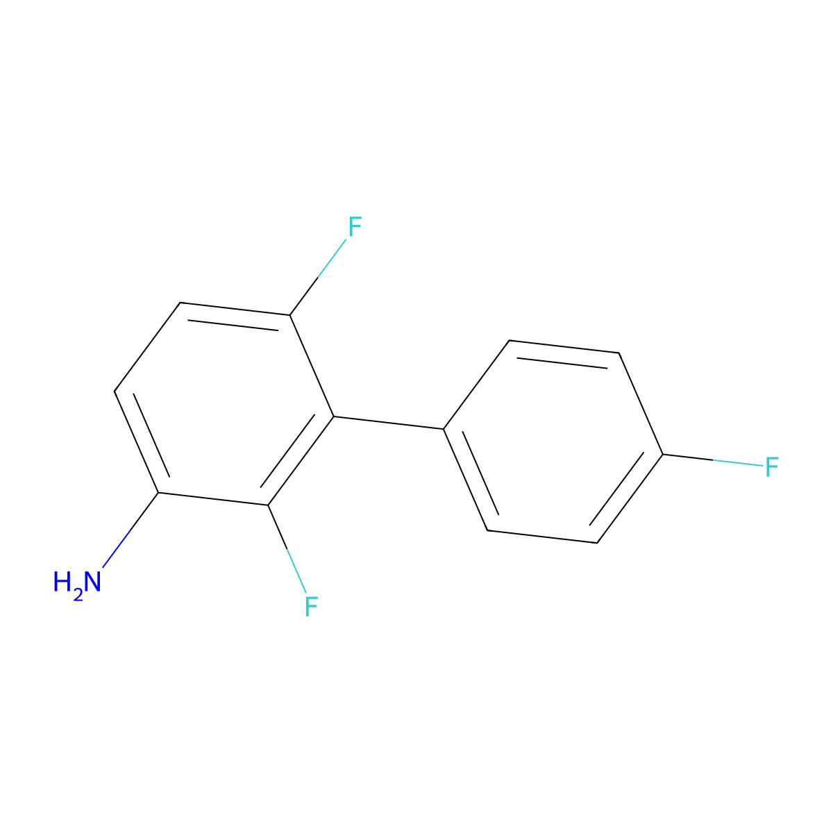 2,4-Difluoro-3-(4-fluorophenyl)aniline molecular structure, CAS 2138080-96-1