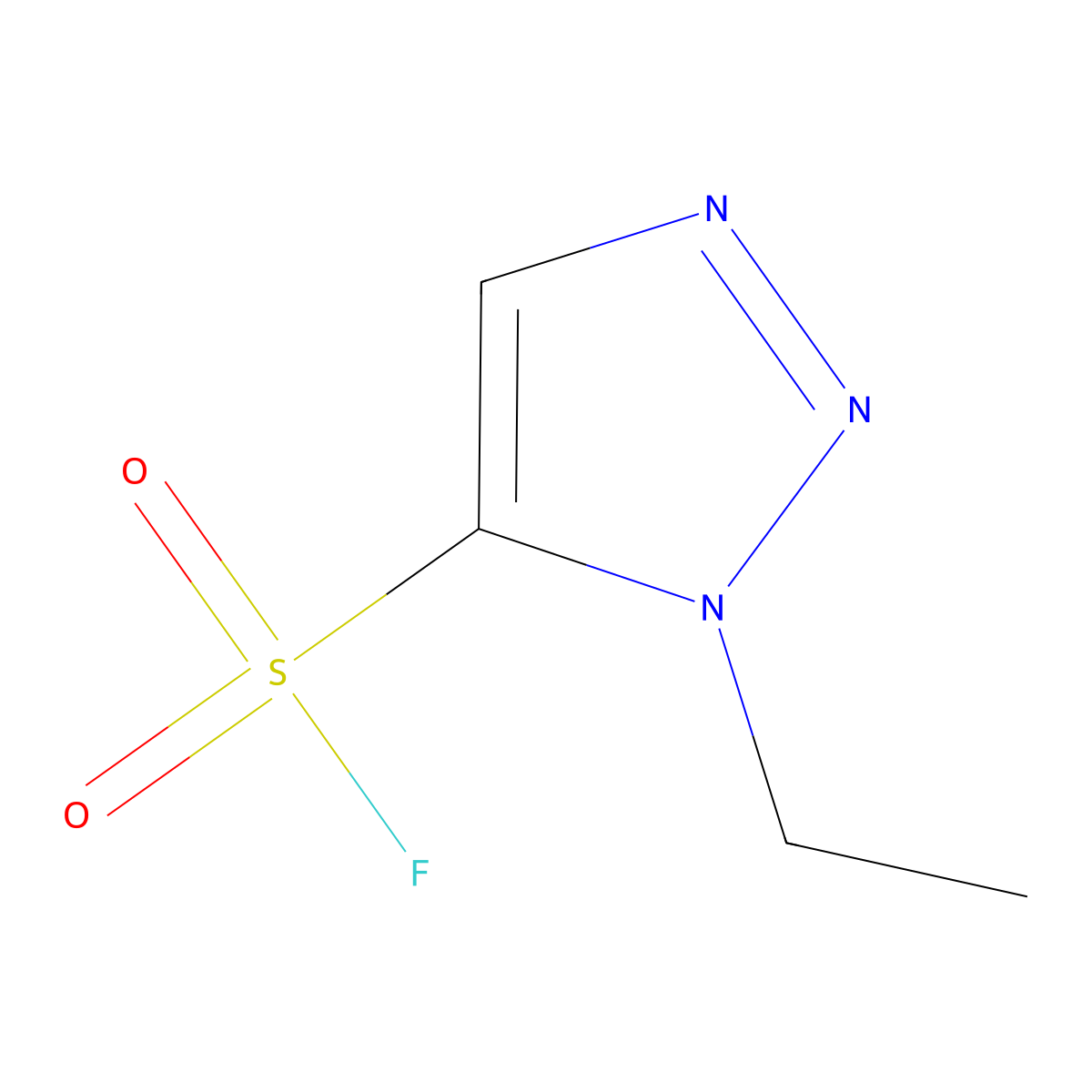 1-ethyl-1H-1,2,3-triazole-5-sulfonyl fluoride molecular structure, CAS 2138081-82-8