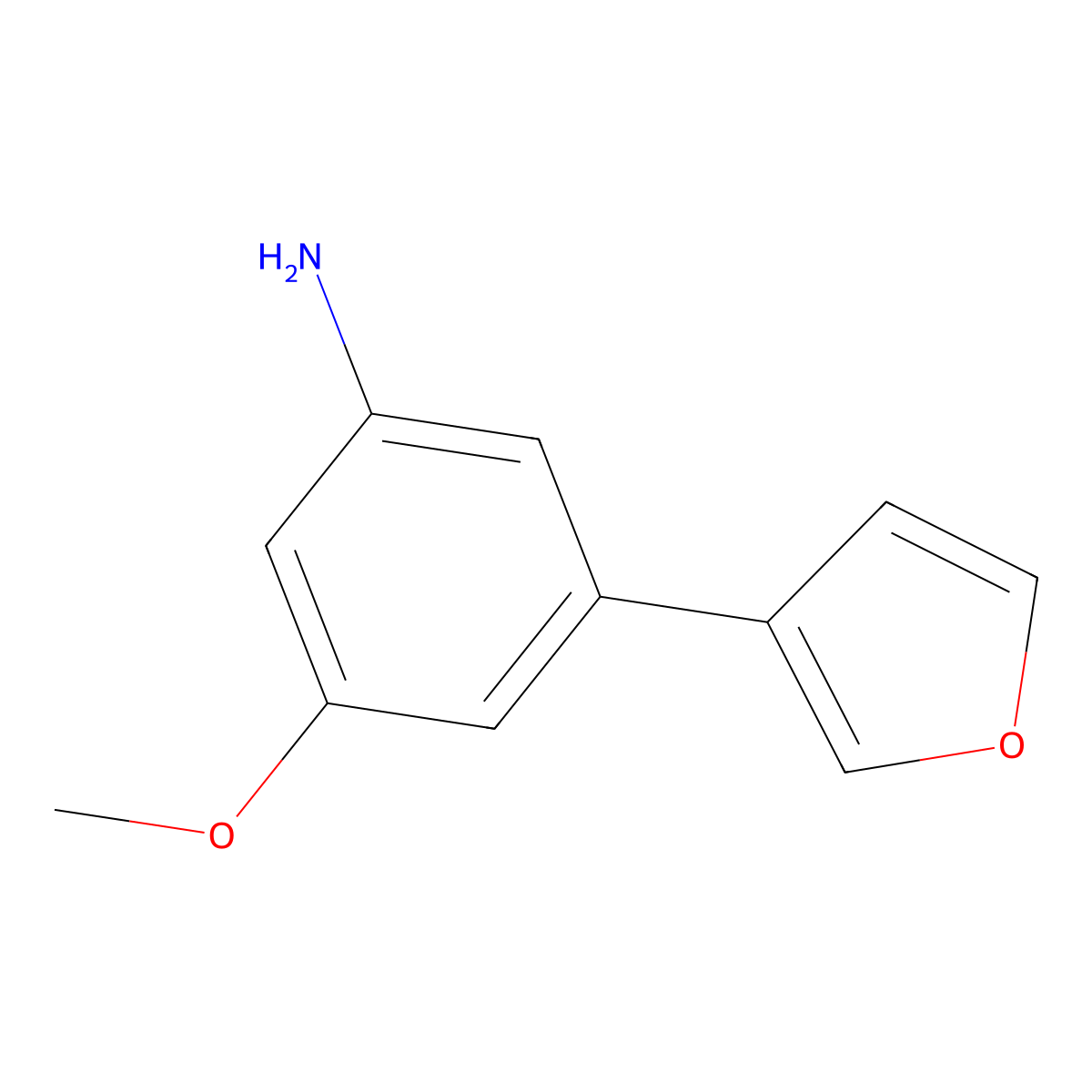 3-(Furan-3-yl)-5-methoxyaniline molecular structure, CAS 2138083-66-4