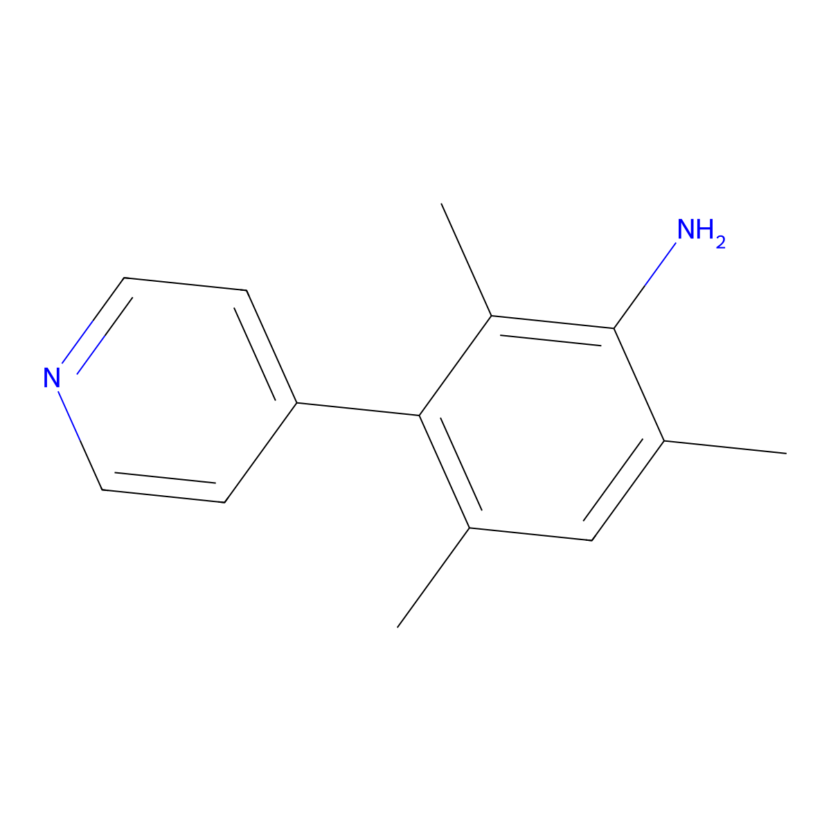 2,4,6-Trimethyl-3-(pyridin-4-yl)aniline molecular structure, CAS 2138083-96-0