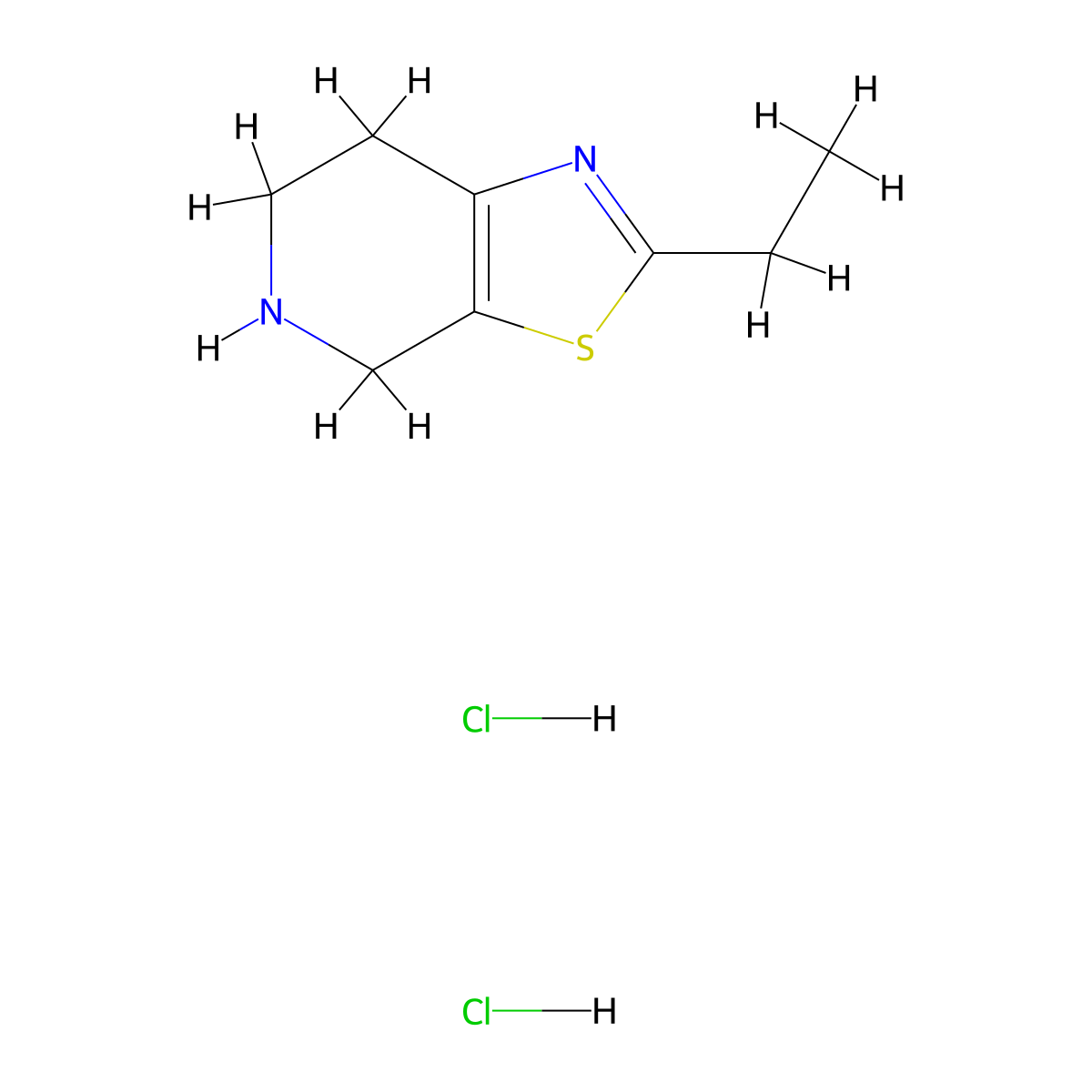 2-ethyl-4H,5H,6H,7H-[1,3]thiazolo[5,4-c]pyridine dihydrochloride molecular structure, CAS 2138084-26-9