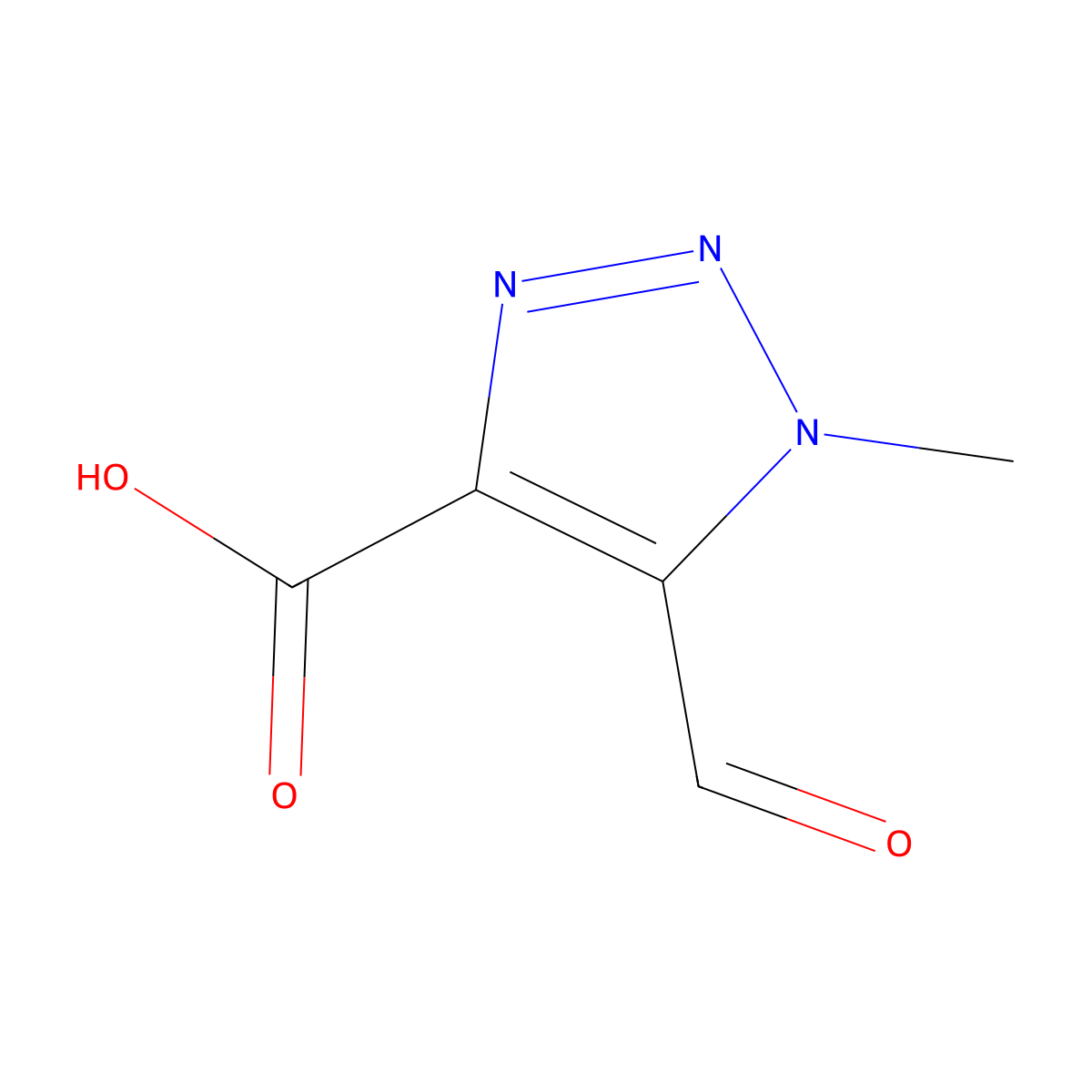 5-formyl-1-methyl-1H-1,2,3-triazole-4-carboxylic acid molecular structure, CAS 2138085-24-0