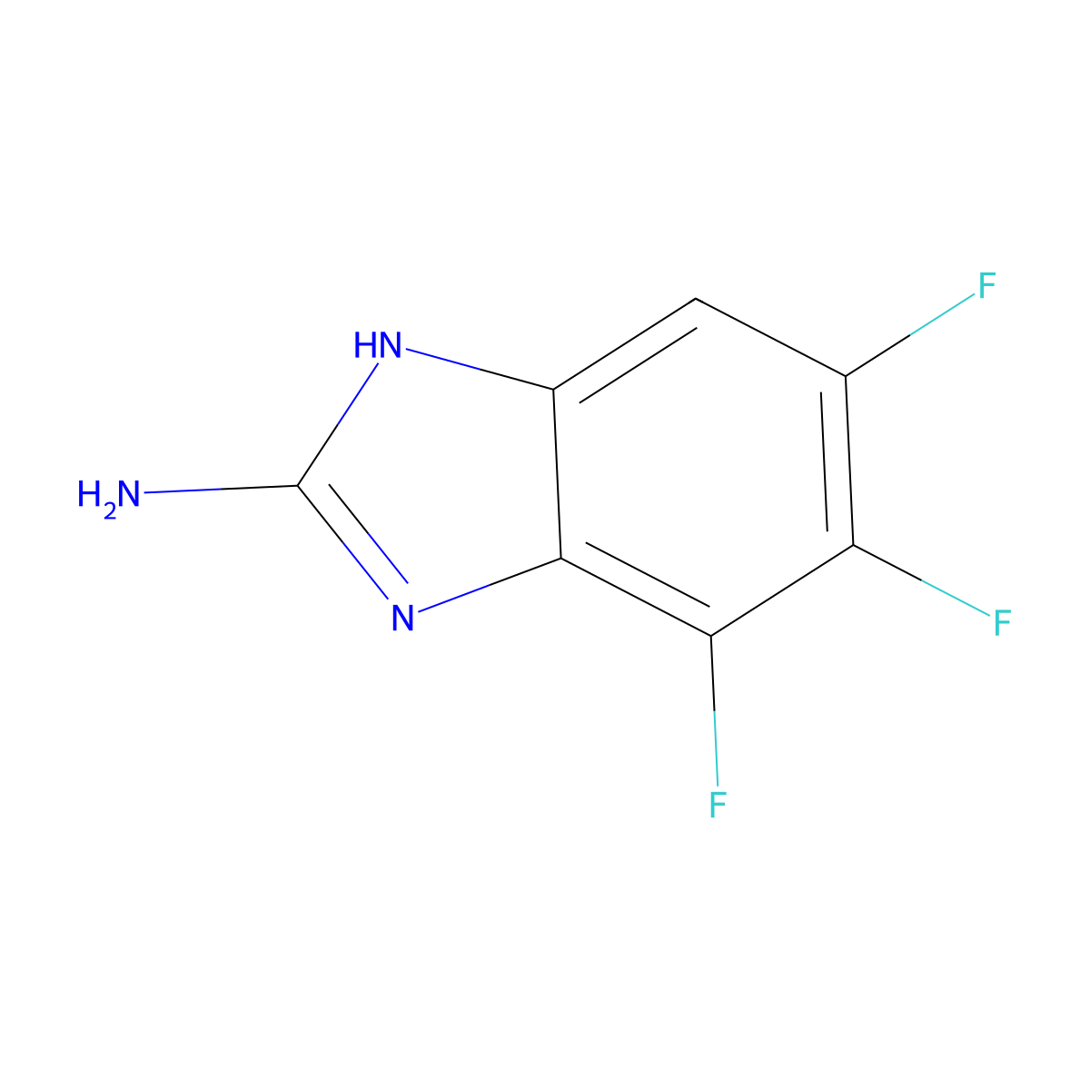 4,5,6-trifluoro-1H-1,3-benzodiazol-2-amine molecular structure, CAS 2138085-67-1