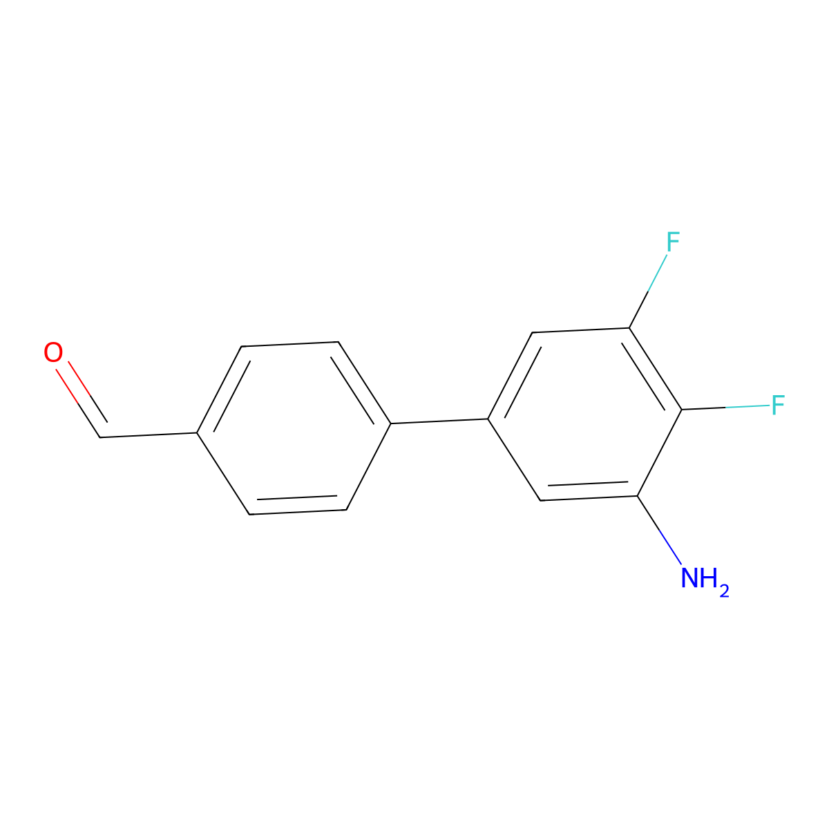 4-(3-Amino-4,5-difluorophenyl)benzaldehyde molecular structure, CAS 2138087-79-1