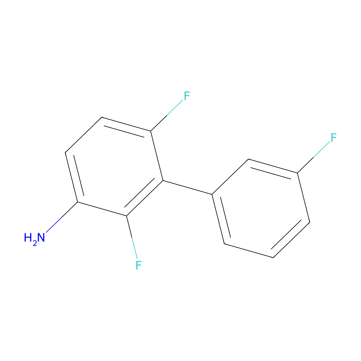 2,4-Difluoro-3-(3-fluorophenyl)aniline molecular structure, CAS 2138087-99-5