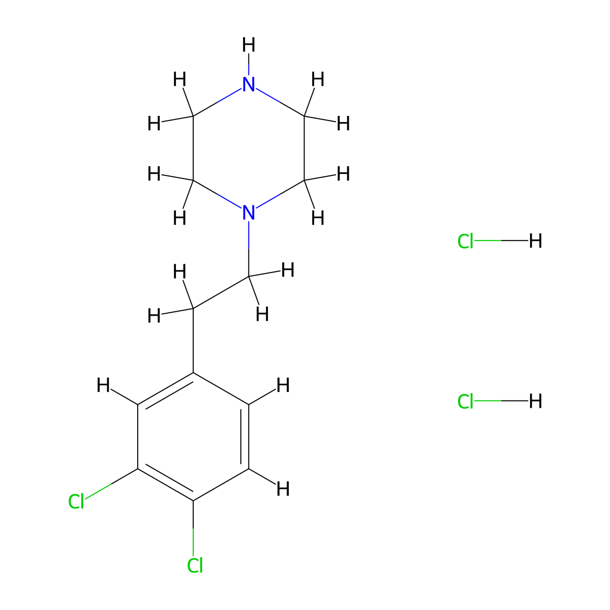 1-(2-(3,4-Dichlorophenyl)ethyl)piperazine dihydrochloride molecular structure, CAS 2138088-44-3