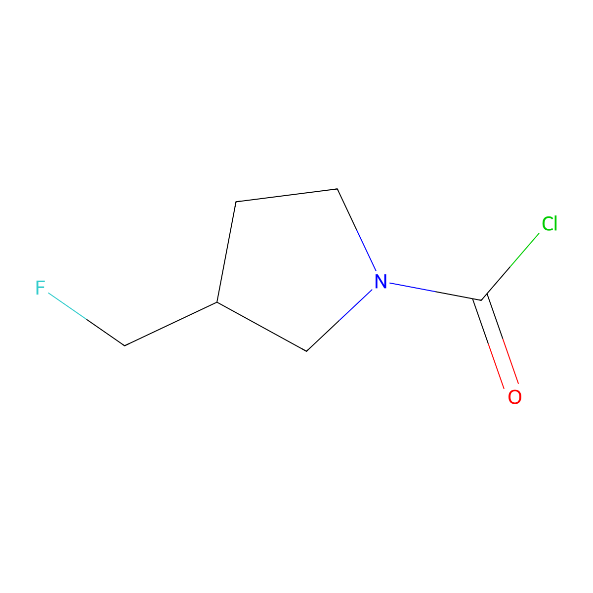 3-(Fluoromethyl)pyrrolidine-1-carbonyl chloride molecular structure, CAS 2138088-88-5