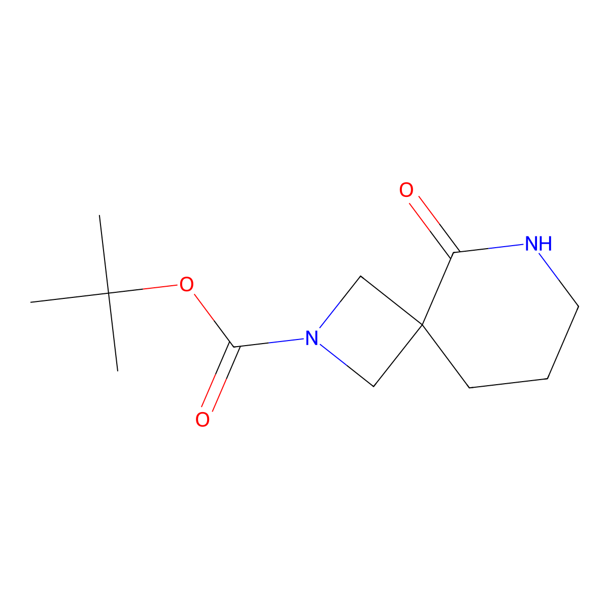 Tert-butyl 5-oxo-2,6-diazaspiro(3.5)nonane-2-carboxylate molecular structure, CAS 2138094-74-1