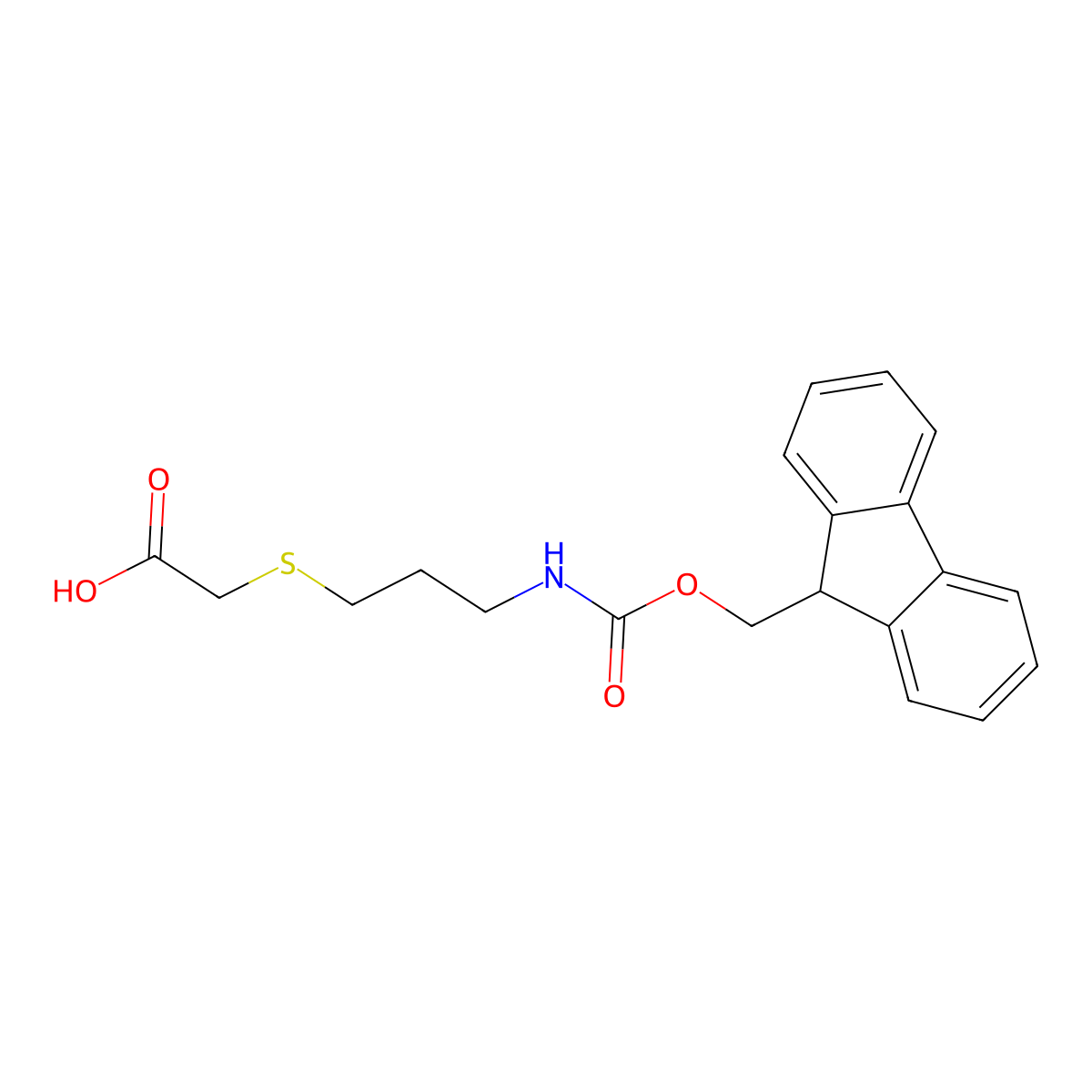 2-{[3-({[(9H-fluoren-9-yl)methoxy]carbonyl}amino)propyl]sulfanyl}acetic acid molecular structure, CAS 2138096-97-4