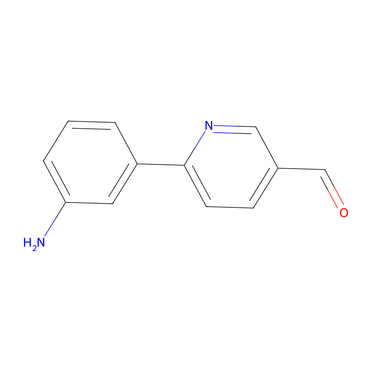 6-(3-Aminophenyl)pyridine-3-carbaldehyde molecular structure, CAS 2138097-48-8