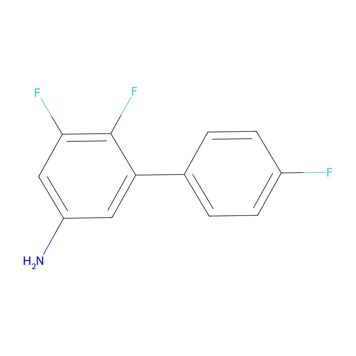 3,4-Difluoro-5-(4-fluorophenyl)aniline molecular structure, CAS 2138097-57-9