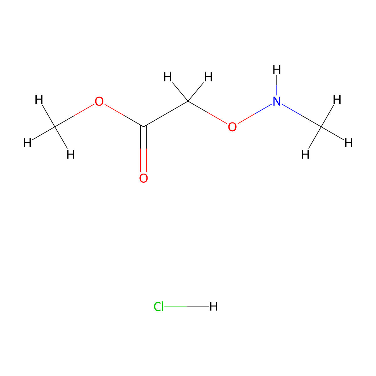 Methyl 2-[(methylamino)oxy]acetate hydrochloride molecular structure, CAS 2138098-53-8