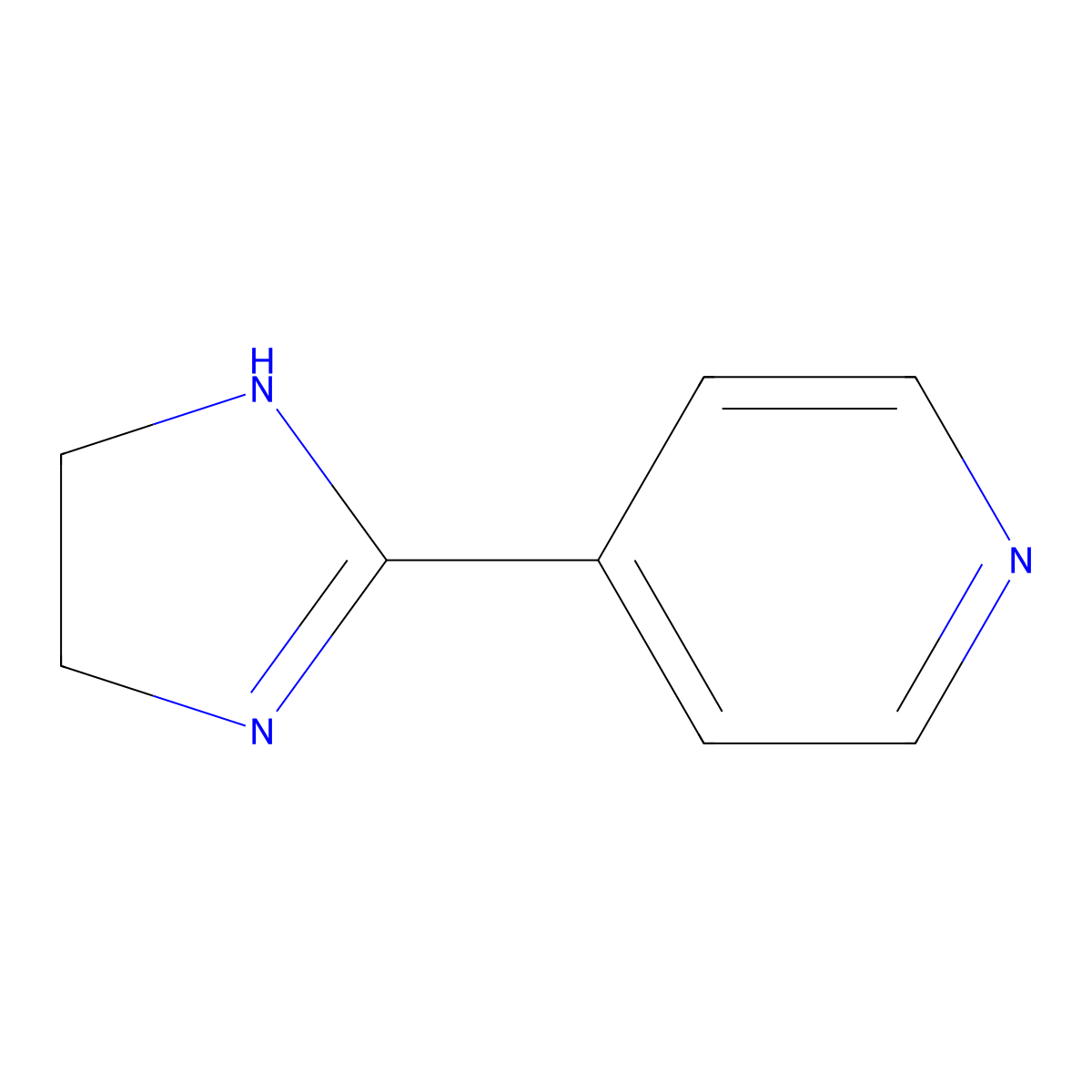 4-(4,5-dihydro-1H-imidazol-2-yl)pyridine molecular structure, CAS 21381-61-3