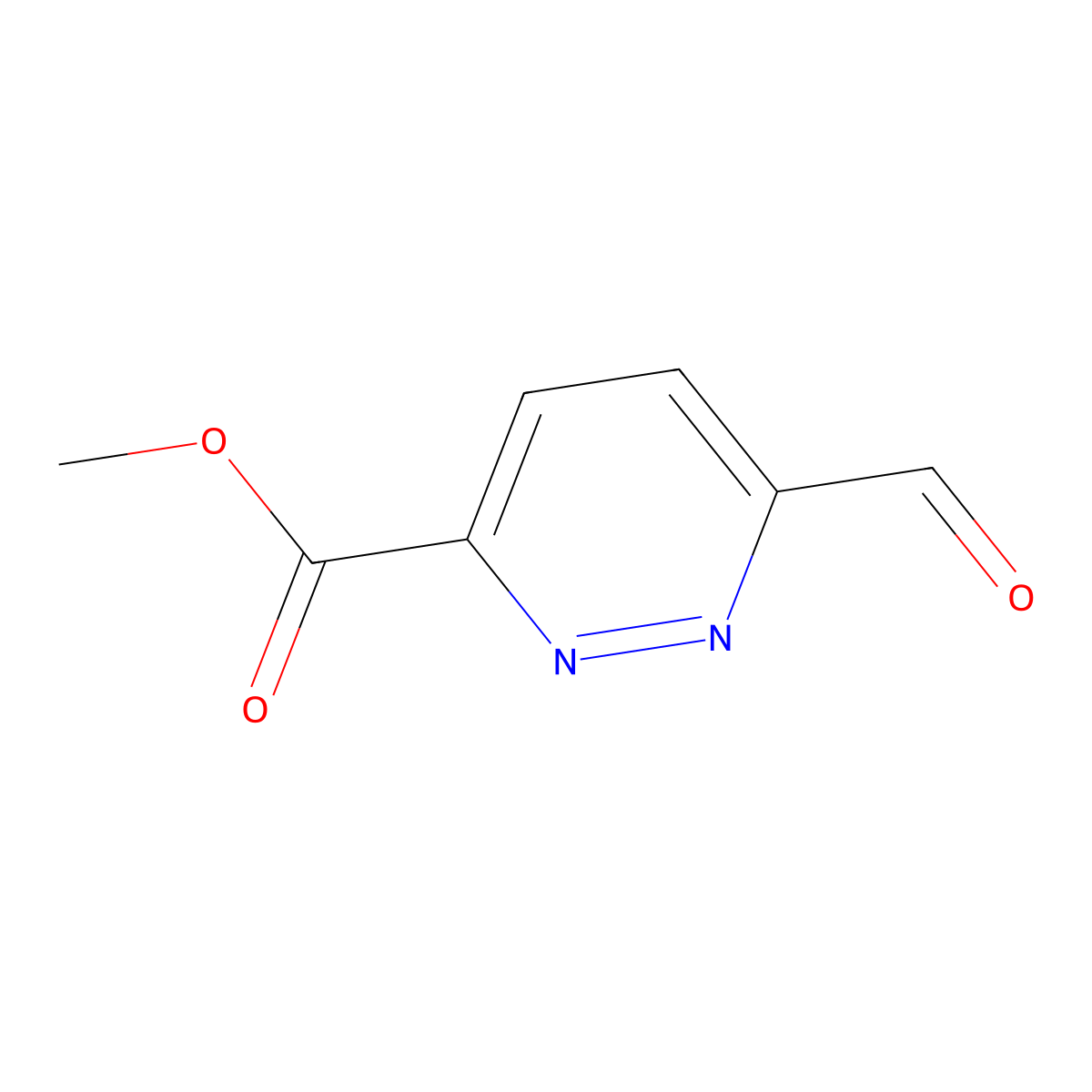 Methyl 6-formylpyridazine-3-carboxylate molecular structure, CAS 2138100-25-9