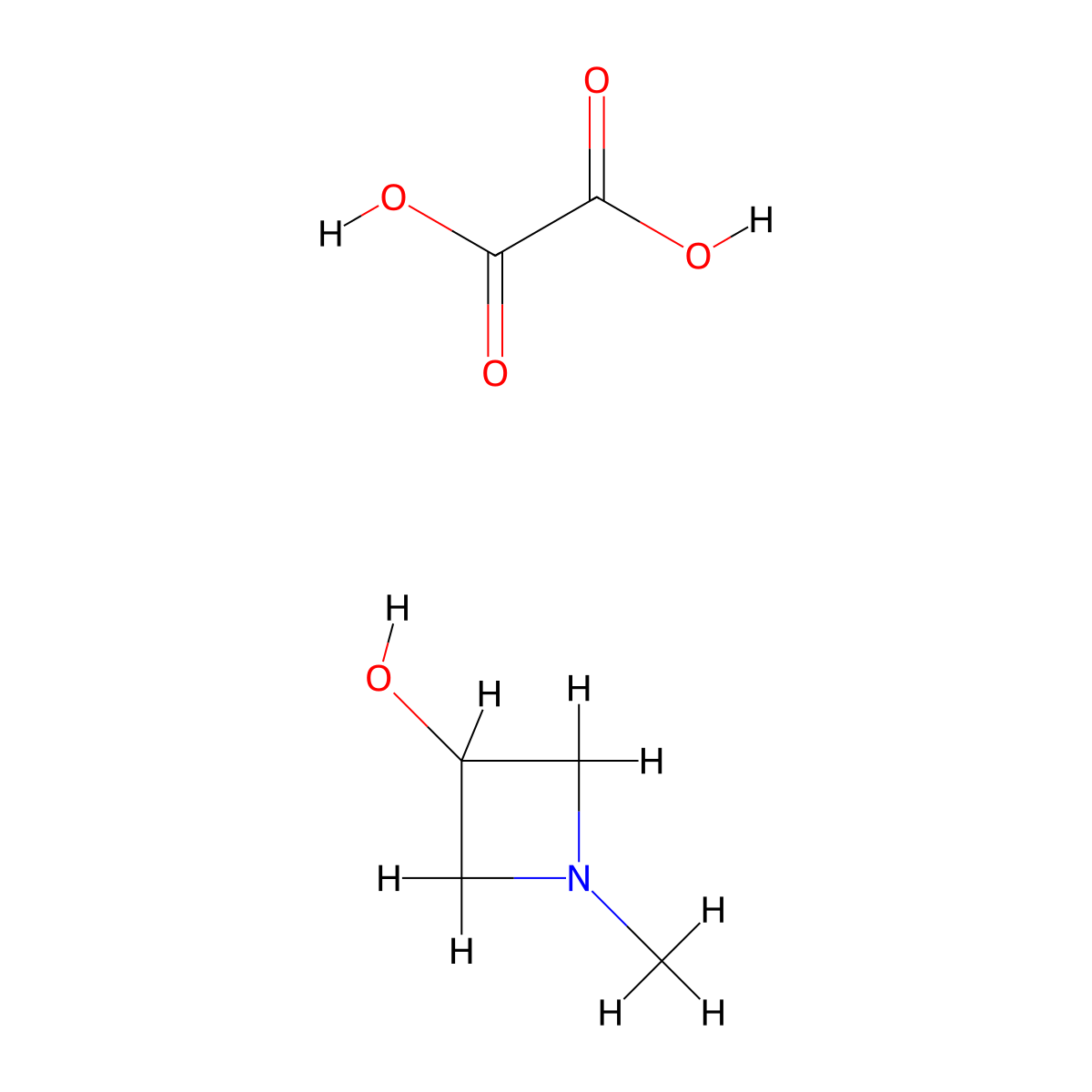 1-Methylazetidin-3-ol; oxalic acid molecular structure, CAS 2138100-38-4