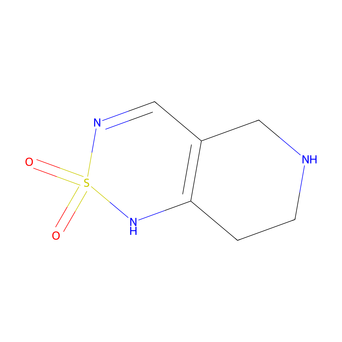 3H,5H,6H,7H,8H-2lambda6-pyrido[4,3-c][1,2,6]thiadiazine-2,2-dione molecular structure, CAS 2138100-44-2