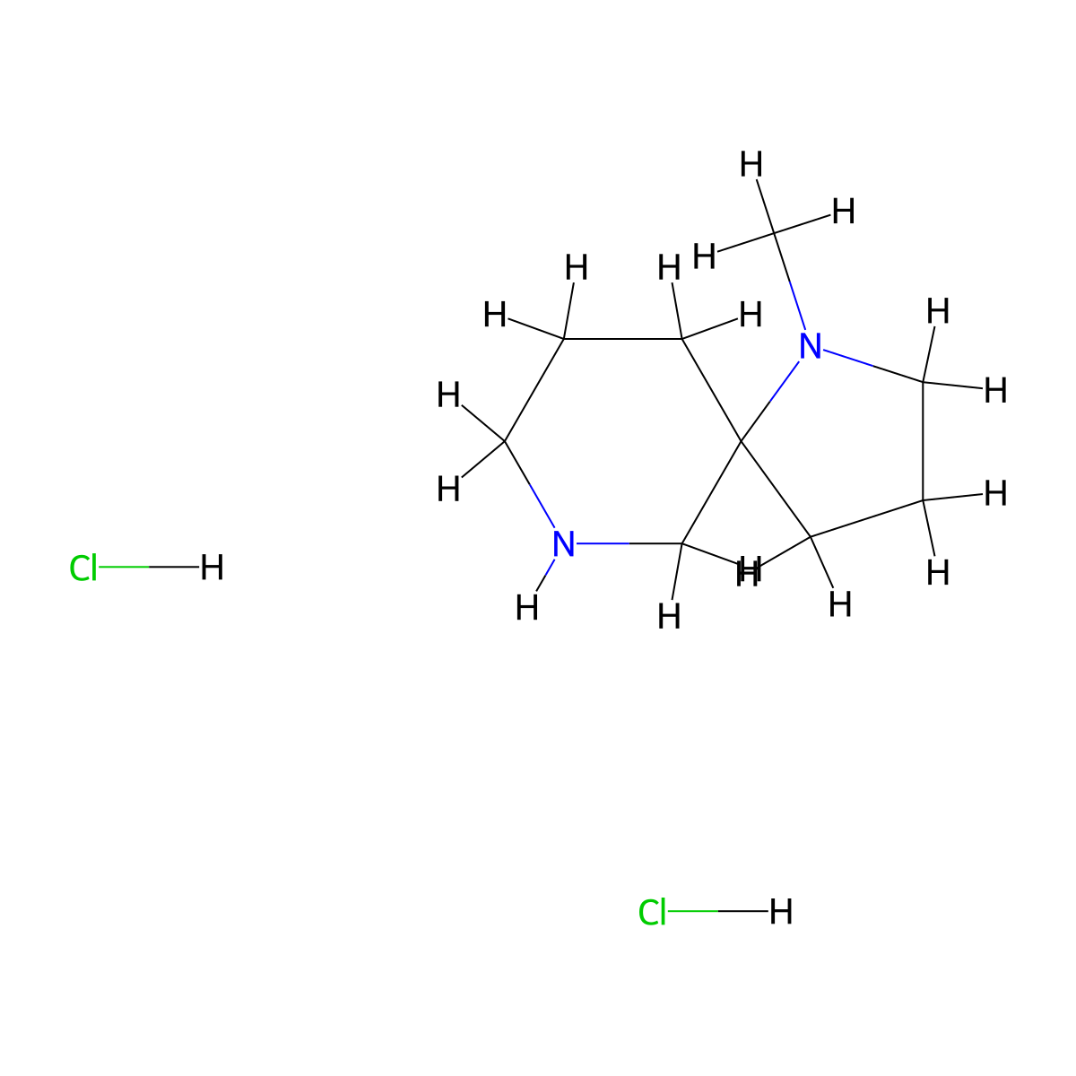 1-Methyl-1,7-diazaspiro[4.5]decane dihydrochloride molecular structure, CAS 2138100-54-4